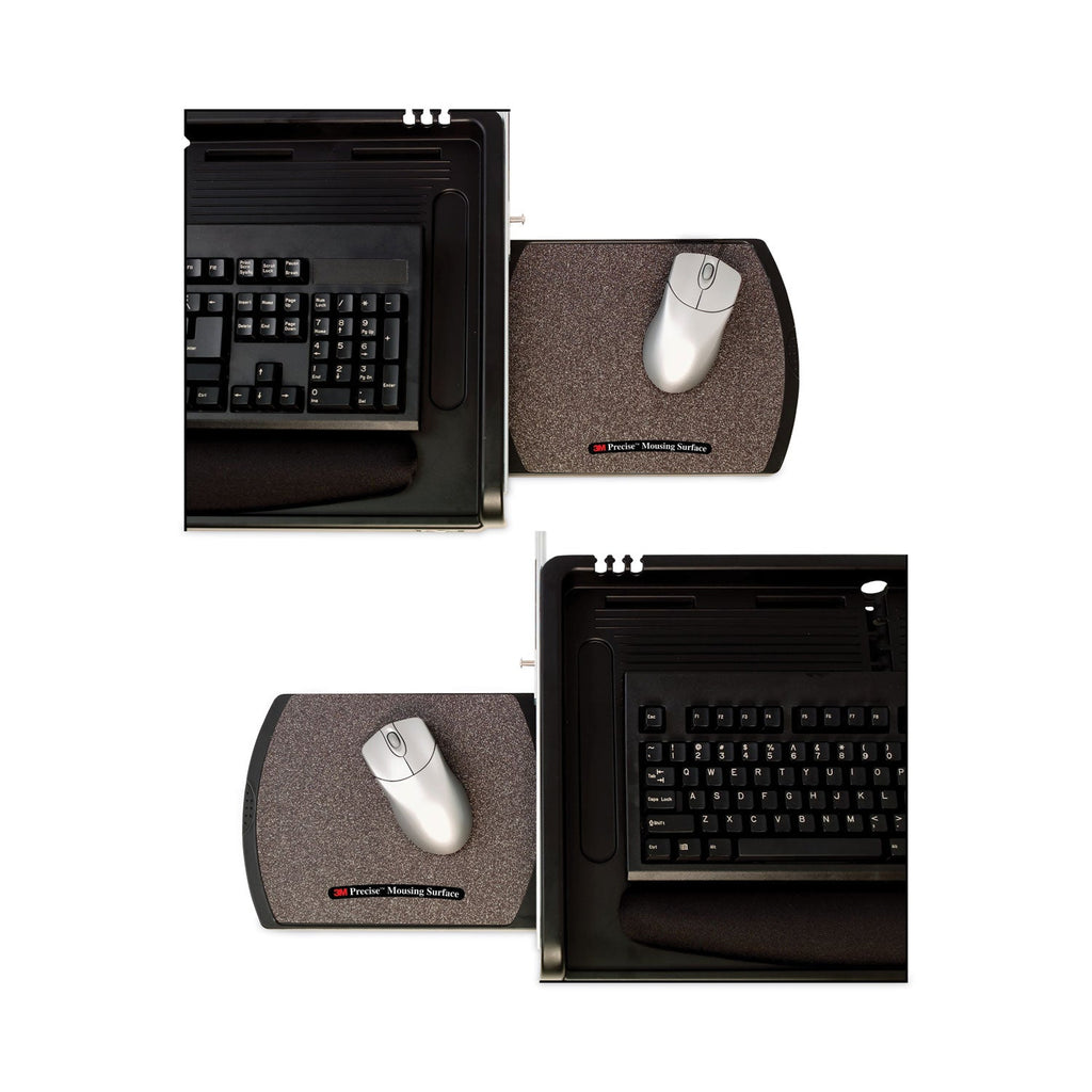 3M Under Desk Keyboard Drawer, 23w x 14d, Black