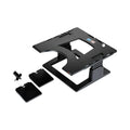 3M Adjustable Notebook Riser, 13" x 13" x 4" to 6", Black, Supports 20 lbs