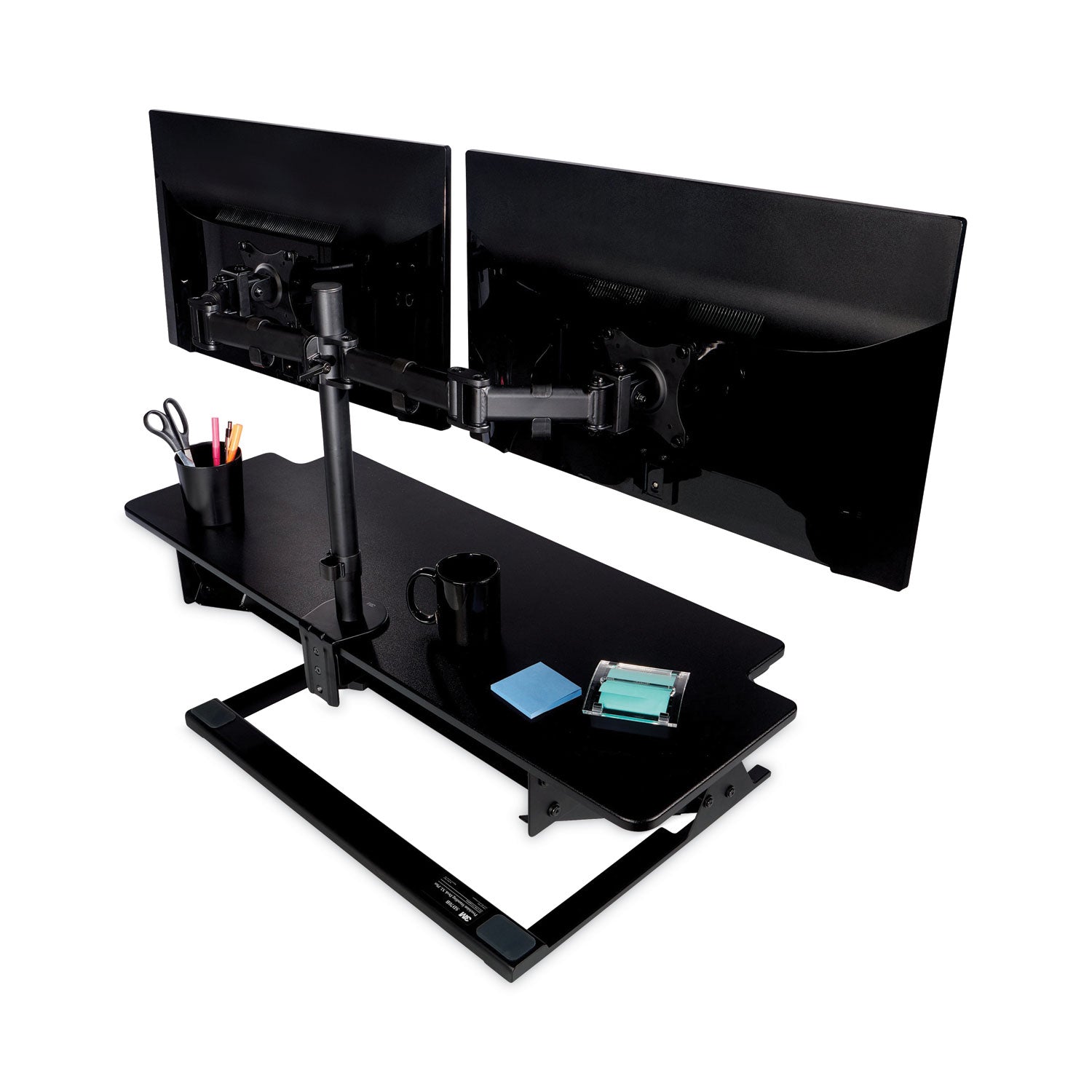 3M Precision Standing Desk, 42" x 23.2" x 6.2" to 20", Black
