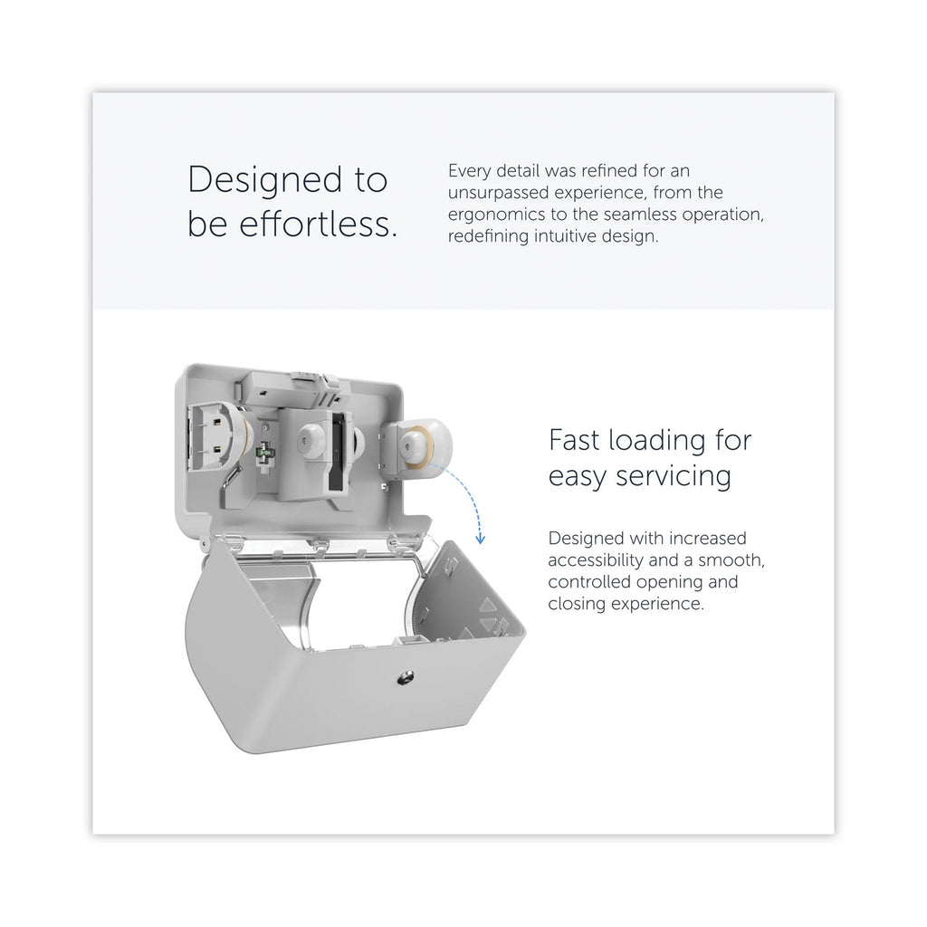 Kimberly-Clark Professional* ICON Coreless Standard Roll Toilet Paper Dispenser, 8.43 x 13 x 7.25, White Mosaic