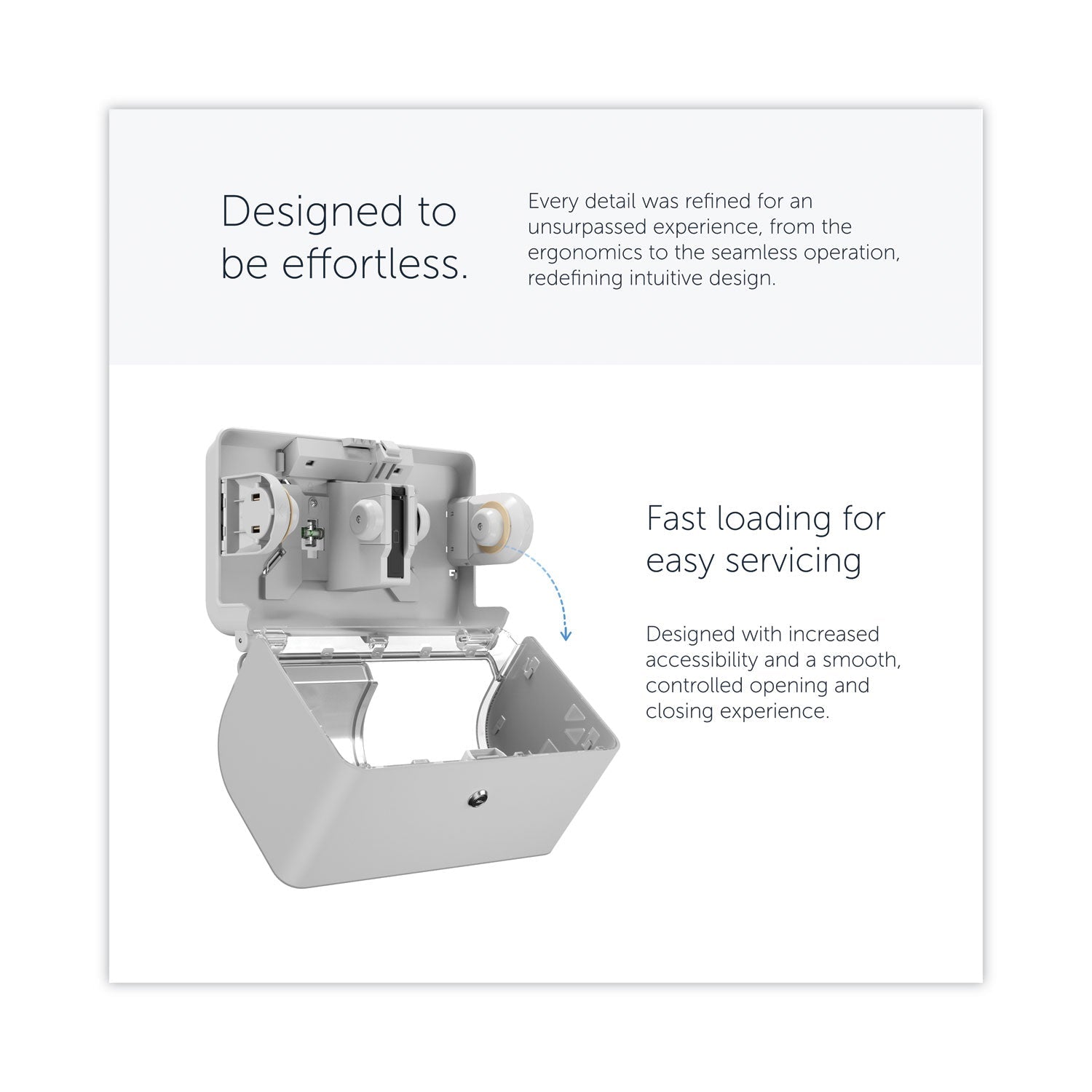 Kimberly-Clark Professional* ICON Coreless Standard Roll Toilet Paper Dispenser, 8.43 x 13 x 7.25, White Mosaic