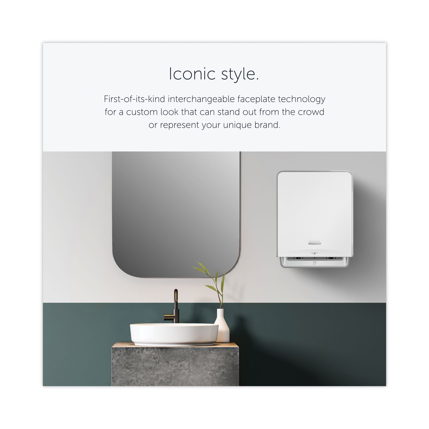 Kimberly-Clark Professional* ICON Automatic Roll Towel Dispenser, 20.12 x 16.37 x 13.5, White Mosaic