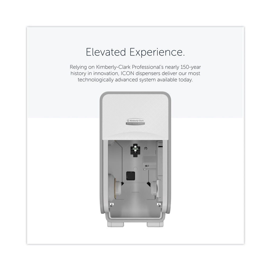 Kimberly-Clark Professional* ICON Coreless Standard Roll Toilet Paper Dispenser, 7.18 x 13.37 x 7.06, White Mosaic