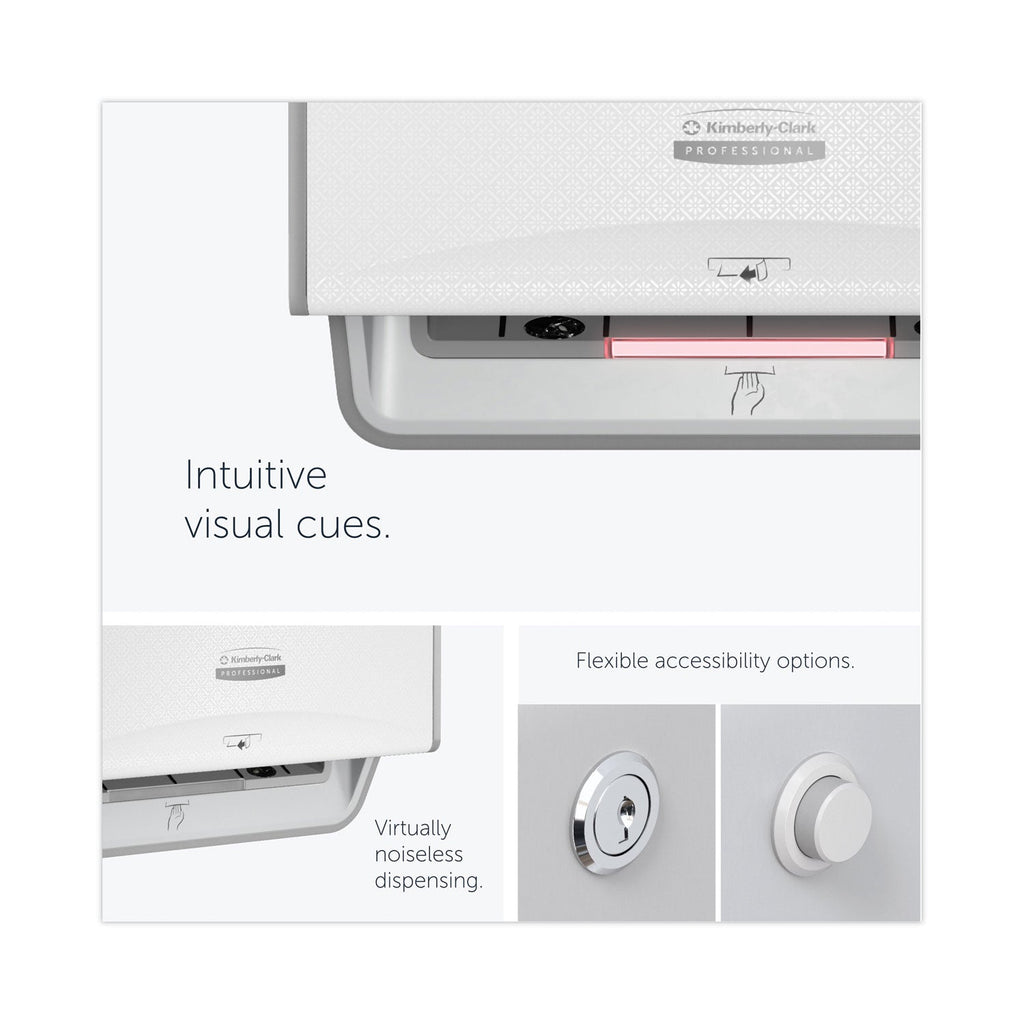 Kimberly-Clark Professional* ICON Automatic Roll Towel Dispenser, 20.12 x 16.37 x 13.5, White Mosaic