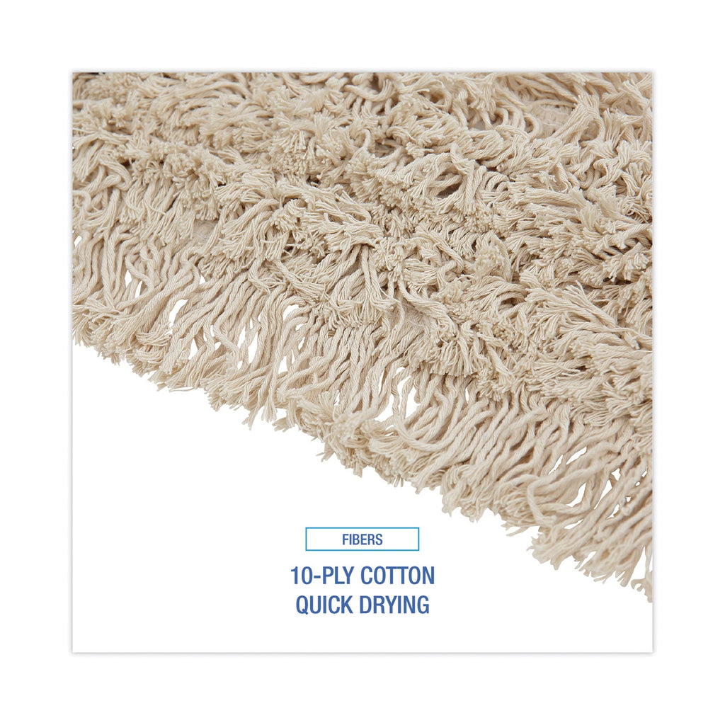Boardwalk Mop Head, Dust, Cotton, 24 x 3, White