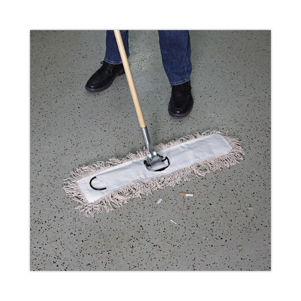 Boardwalk Mop Head, Dust, Cotton, 24 x 3, White