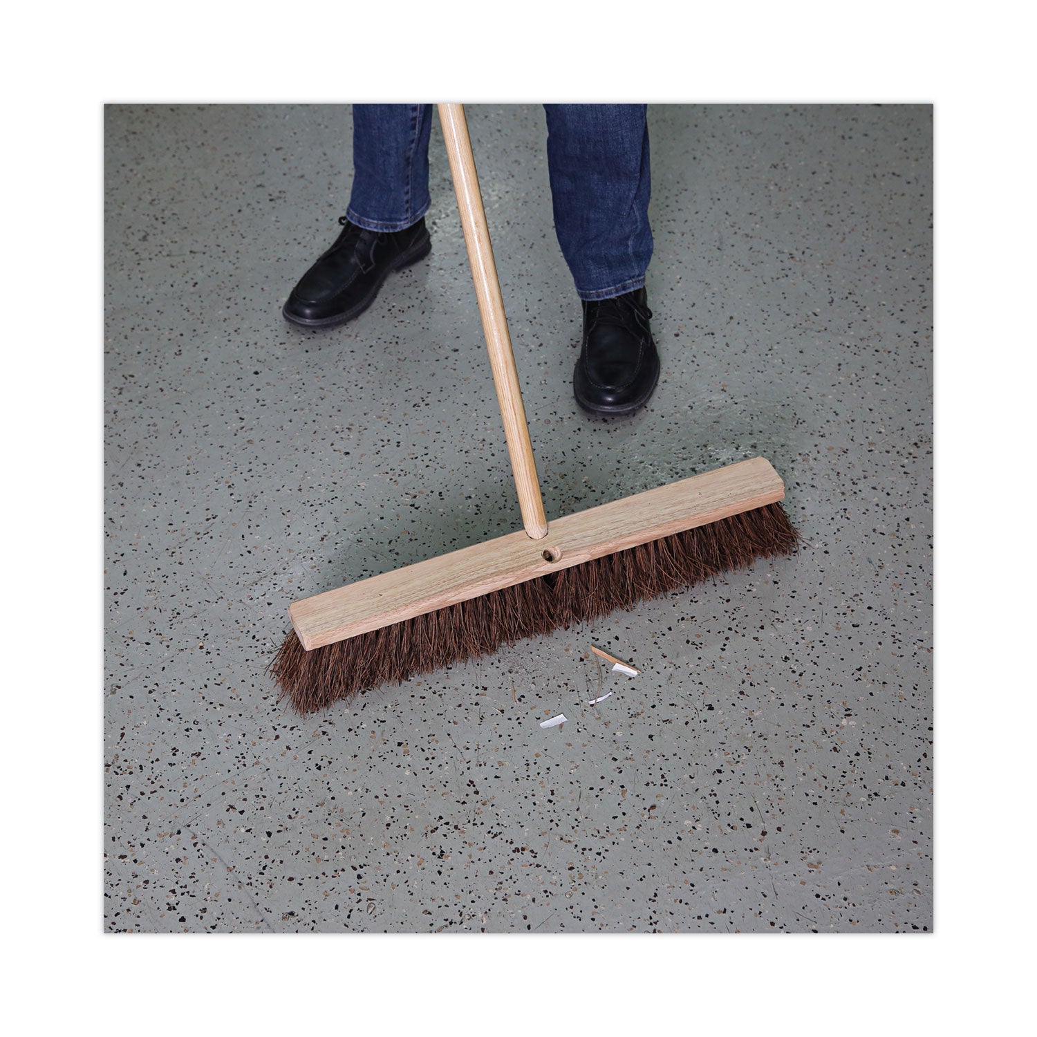 Boardwalk Floor Brush Head, 3.25" Natural Palmyra Fiber Bristles, 24" Brush