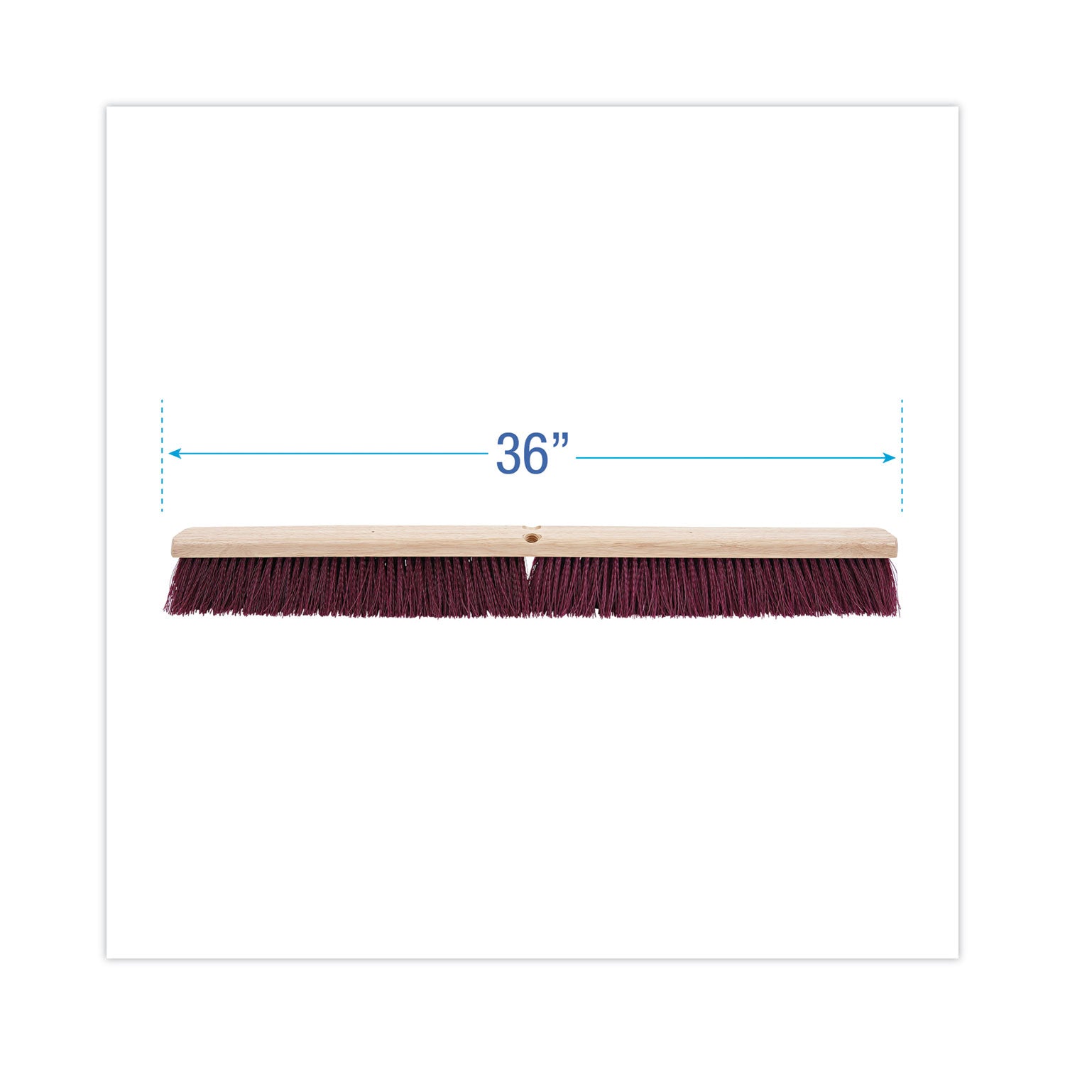 Boardwalk Floor Brush Head, 3.25" Maroon Stiff Polypropylene Bristles, 36" Brush