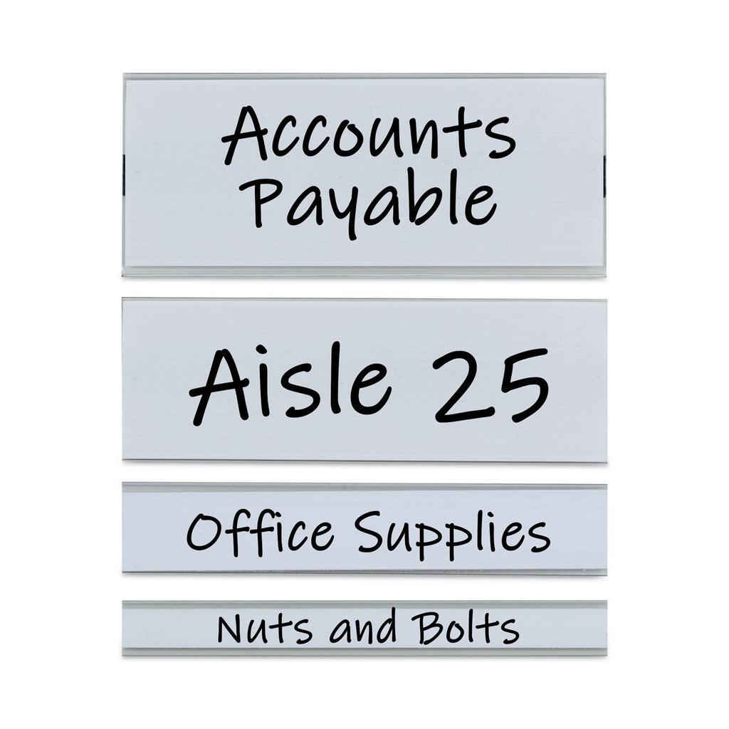 C-Line Clear Magnetic Label Holders, Side Load, 6 x 0.5, 10/Pack