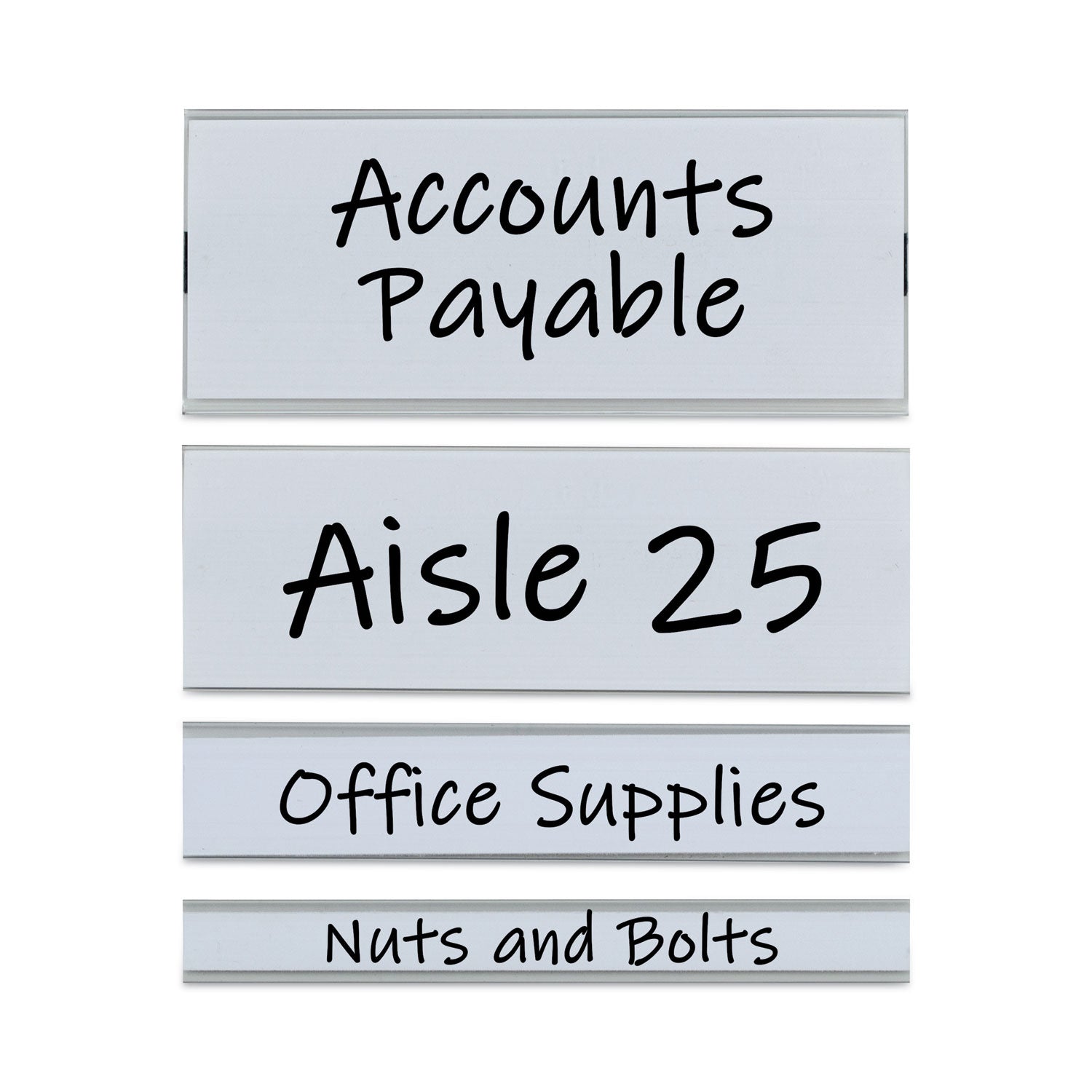 C-Line Clear Magnetic Label Holders, Side Load, 6 x 0.5, 10/Pack