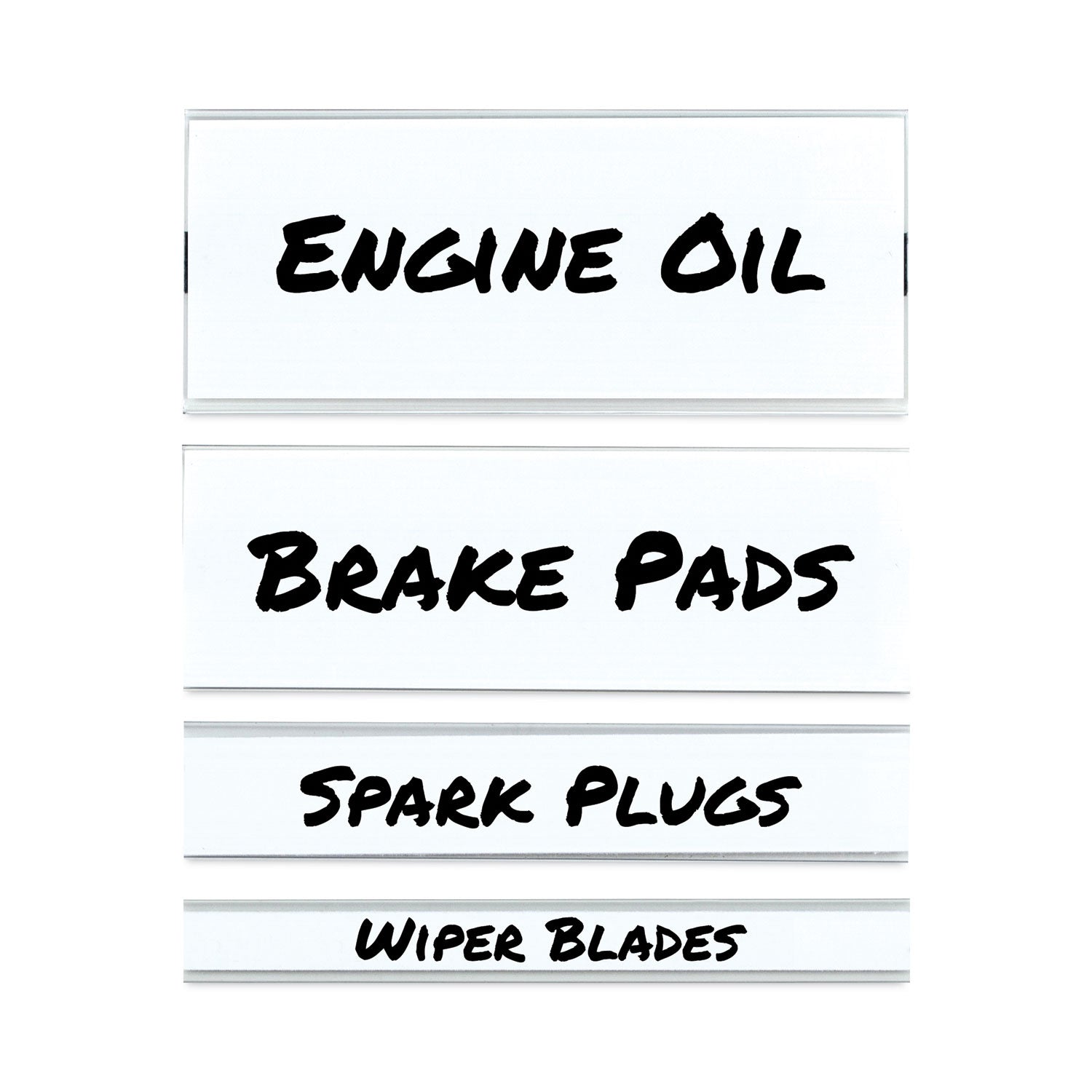 C-Line Clear Magnetic Label Holders, Side Load, 6 x 0.5, 10/Pack