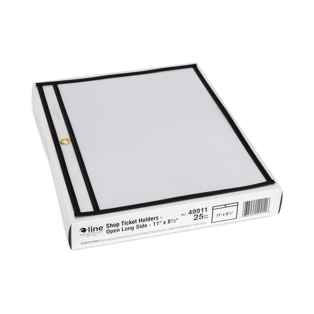 C-Line Shop Ticket Holders, Stitched, Sides Clear, 50 Sheets, 11 x 8.5, 25/Box