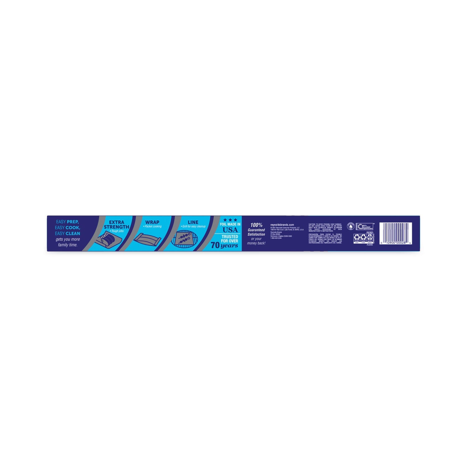 Reynolds Wrap Heavy Duty Aluminum Foil Roll, 18" x 75 ft, Silver, 20/Carton