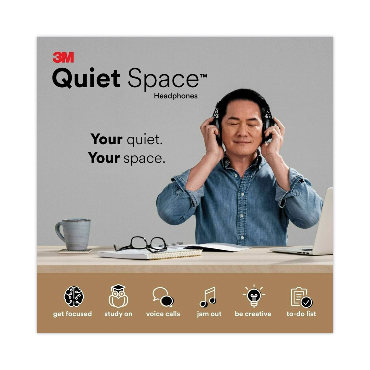 3M Quiet Space Headphones, Black