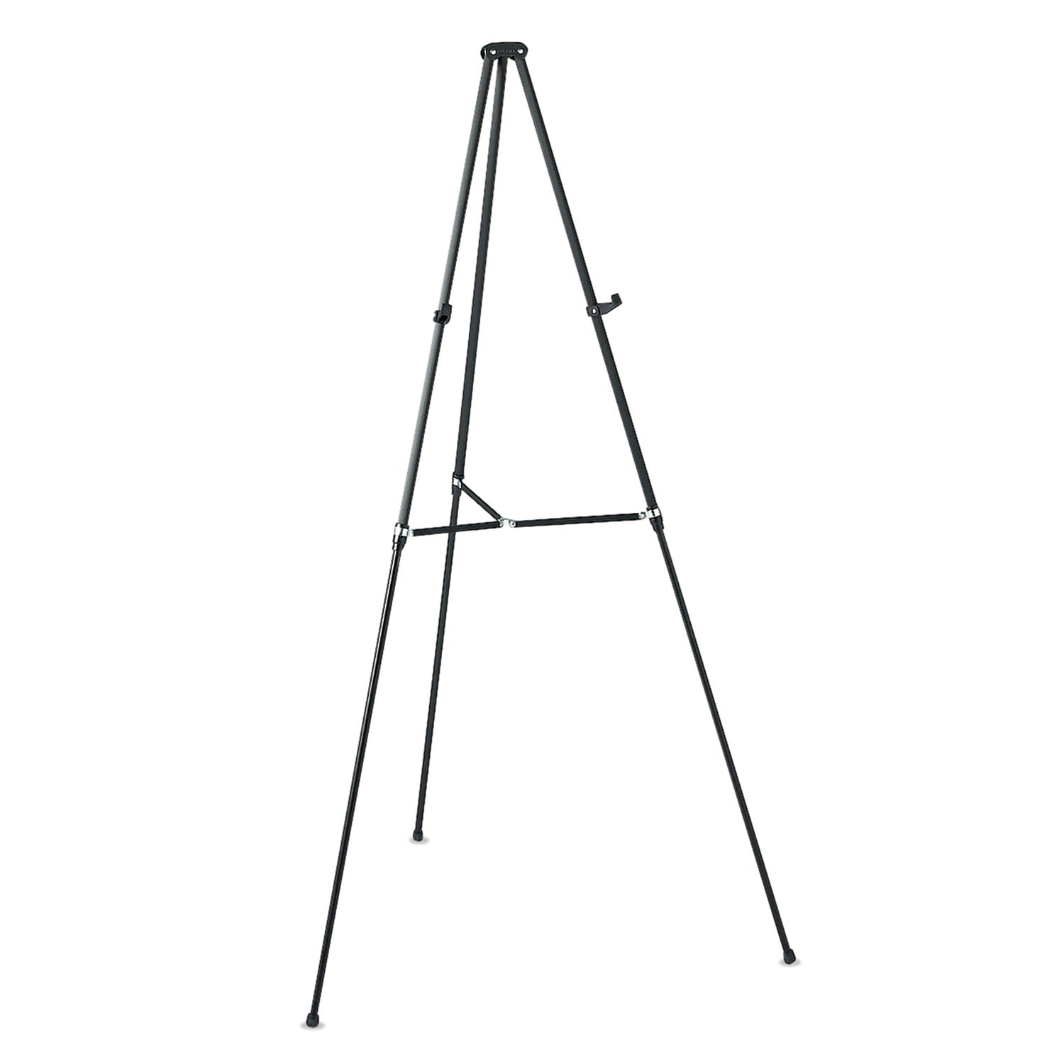 Quartet Lightweight Telescoping Tripod Easel, Adjusts 38" to 66" High, Aluminum, Black