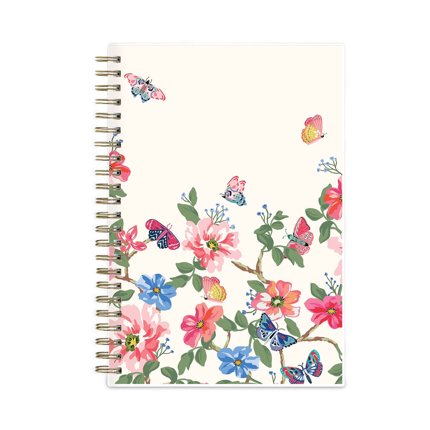 Blue Sky Fly By Frosted Weekly/Monthly Planner, Fly By Butterflies Artwork, 8 x 5, Blush/Pink Cover, 12-Month (Jan to Dec): 2023