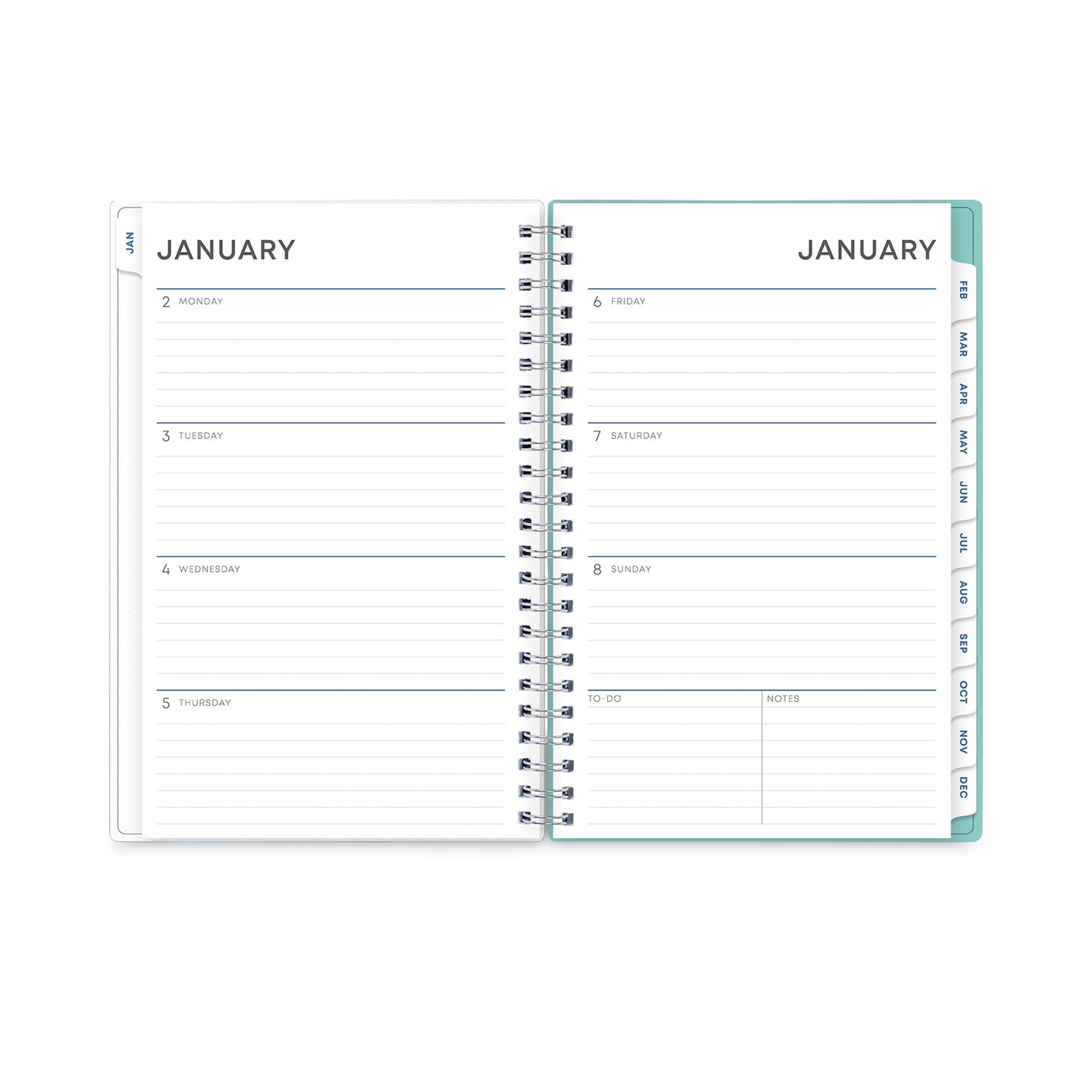 Blue Sky Chloe Frosted Weekly/Monthly Planner, Chloe Artwork, 8 x 5, Blue Cover, 12-Month (Jan to Dec): 2023