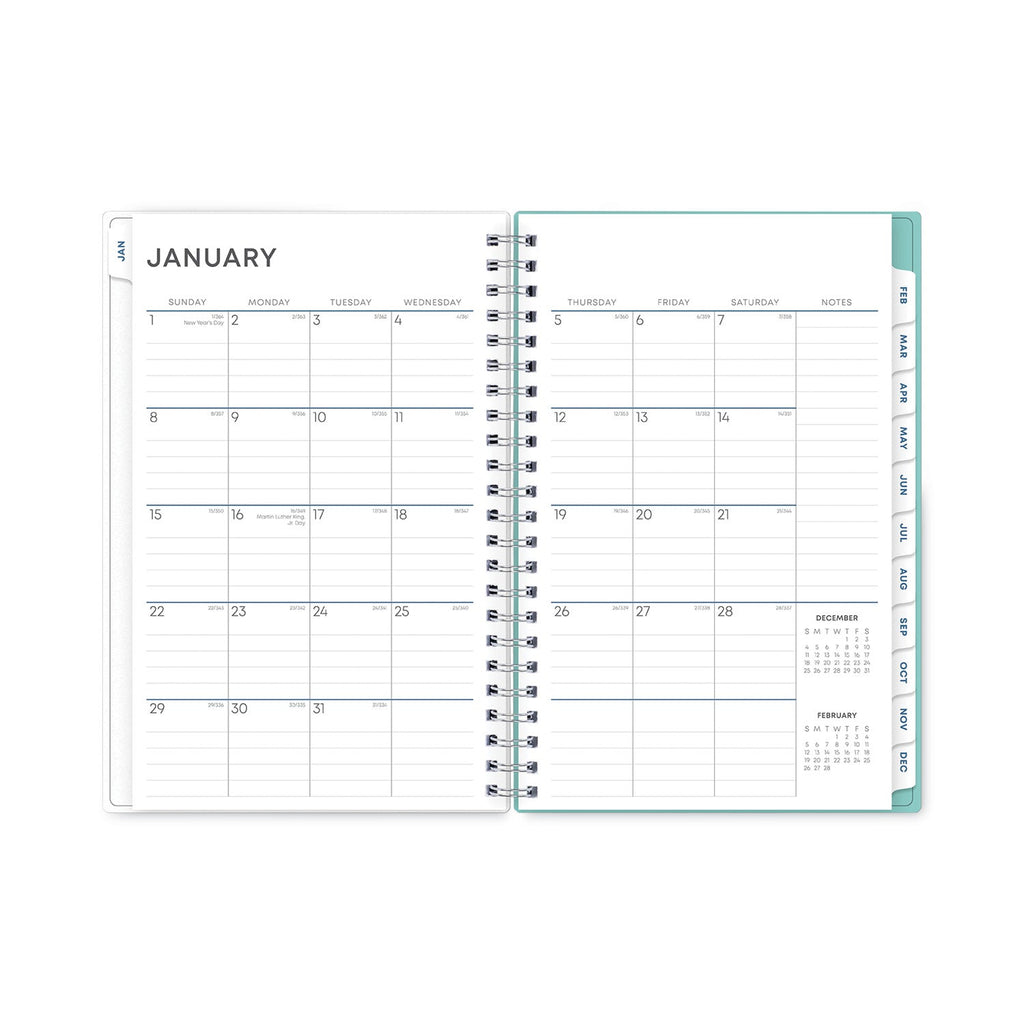 Blue Sky Chloe Frosted Weekly/Monthly Planner, Chloe Artwork, 8 x 5, Blue Cover, 12-Month (Jan to Dec): 2023