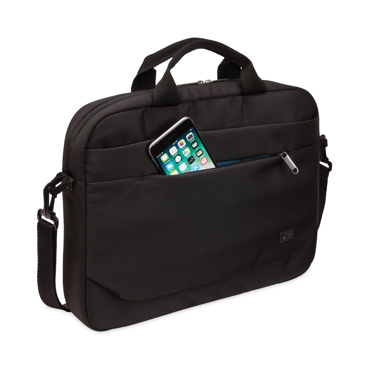 Case Logic Advantage Laptop Attache, Fits Devices Up to 11.6", Polyester, 11.8 x 2.2 x 10.2, Black