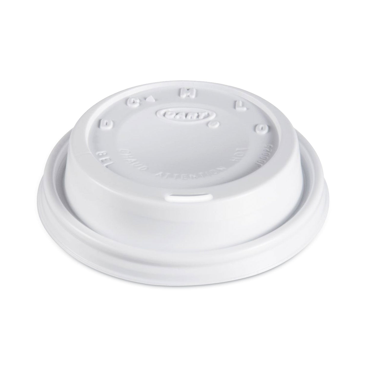 Dart Cappuccino Dome Sipper Lids, Fits 8 oz to 10 oz Cups, White, 1,000/Carton