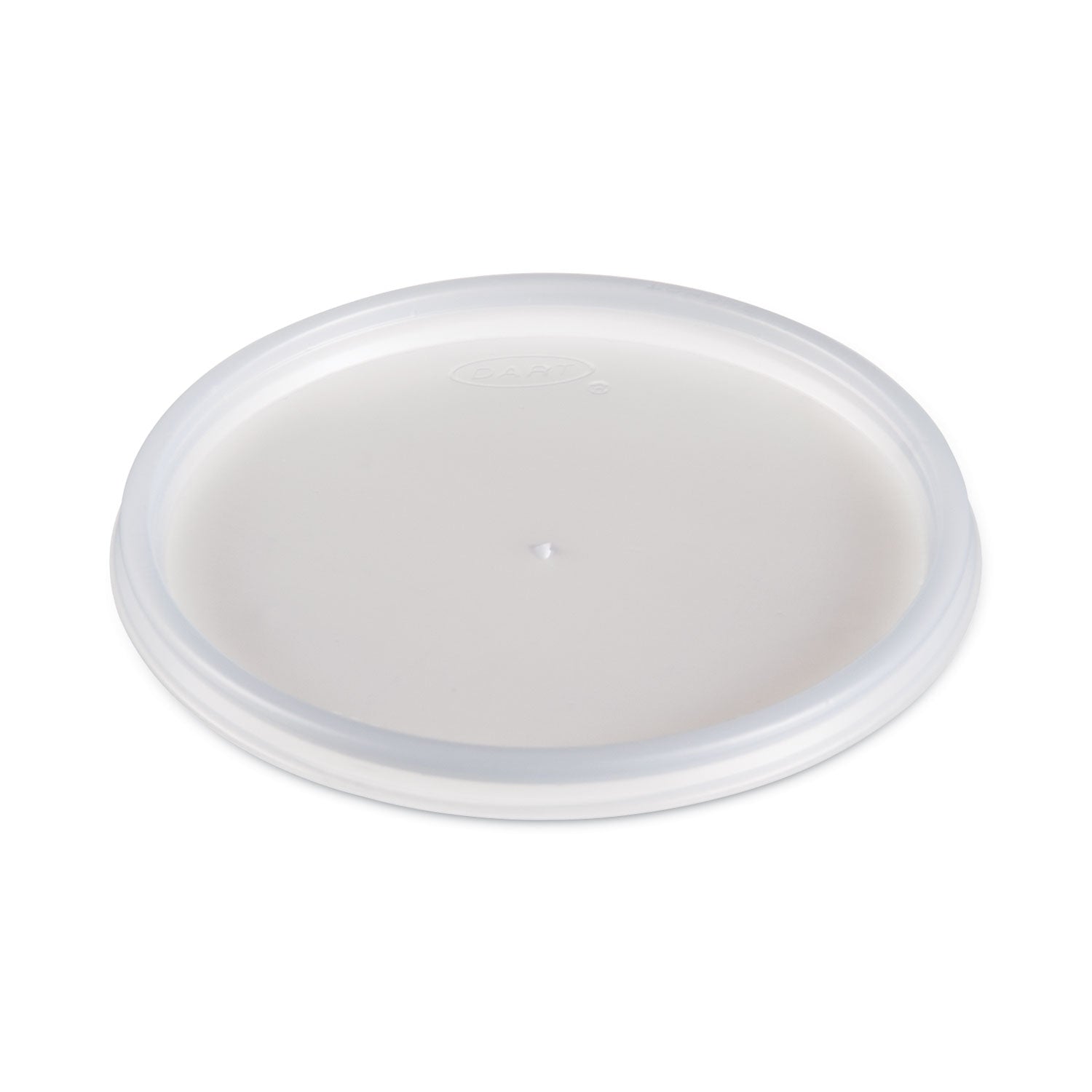 Dart Plastic Lids for Foam Cups, Bowls and Containers, Flat, Vented, Fits 6-32 oz, Translucent, 100/Pack, 10 Packs/Carton
