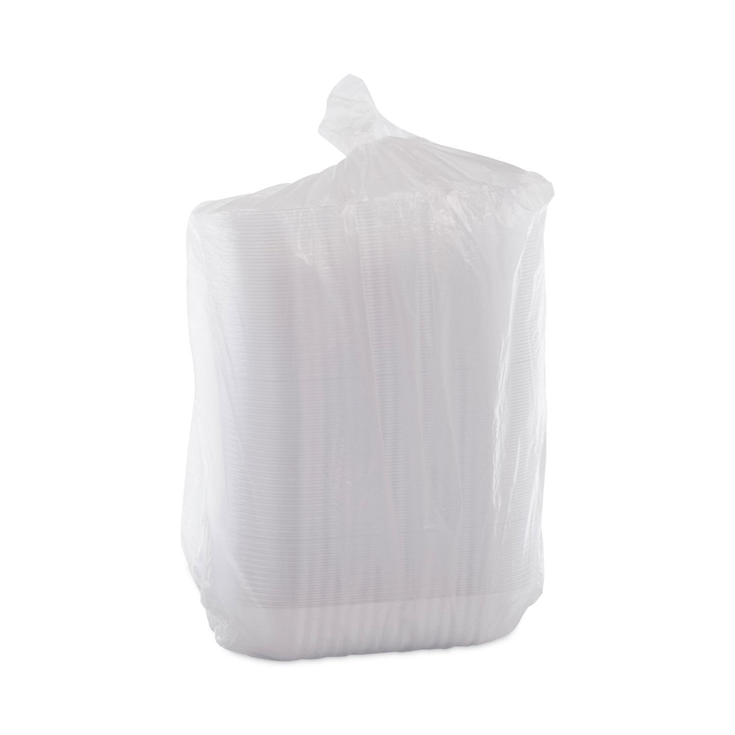 Dart ClearPac Large Nacho Tray, 2-Compartments, 3.3 oz, 6.2 x 6.2 x 1.6, Clear, Plastic, 500/Carton