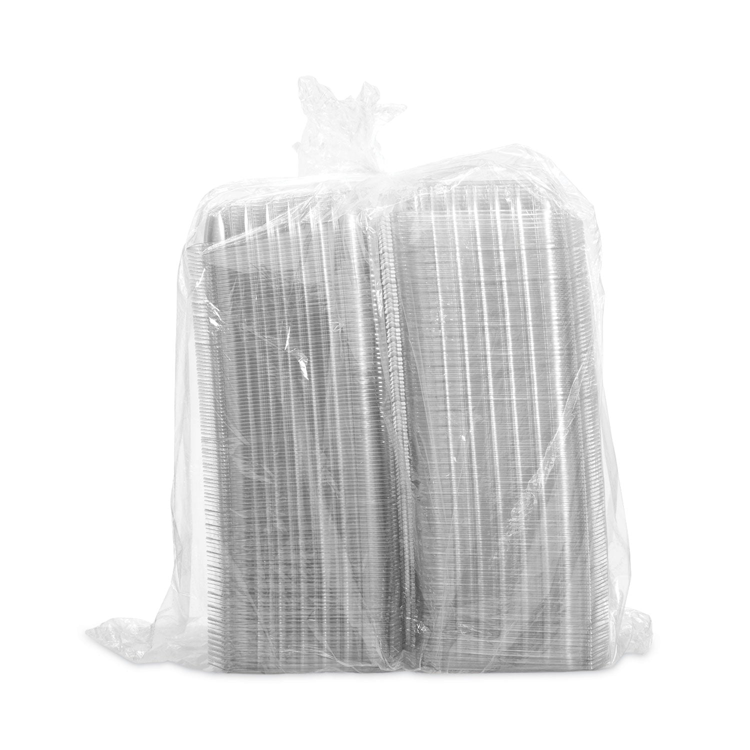 Dart ClearSeal Hinged-Lid Plastic Containers, 8.31 x 8.31 x 2, Clear, Plastic, 125/Bag, 2 Bags/Carton