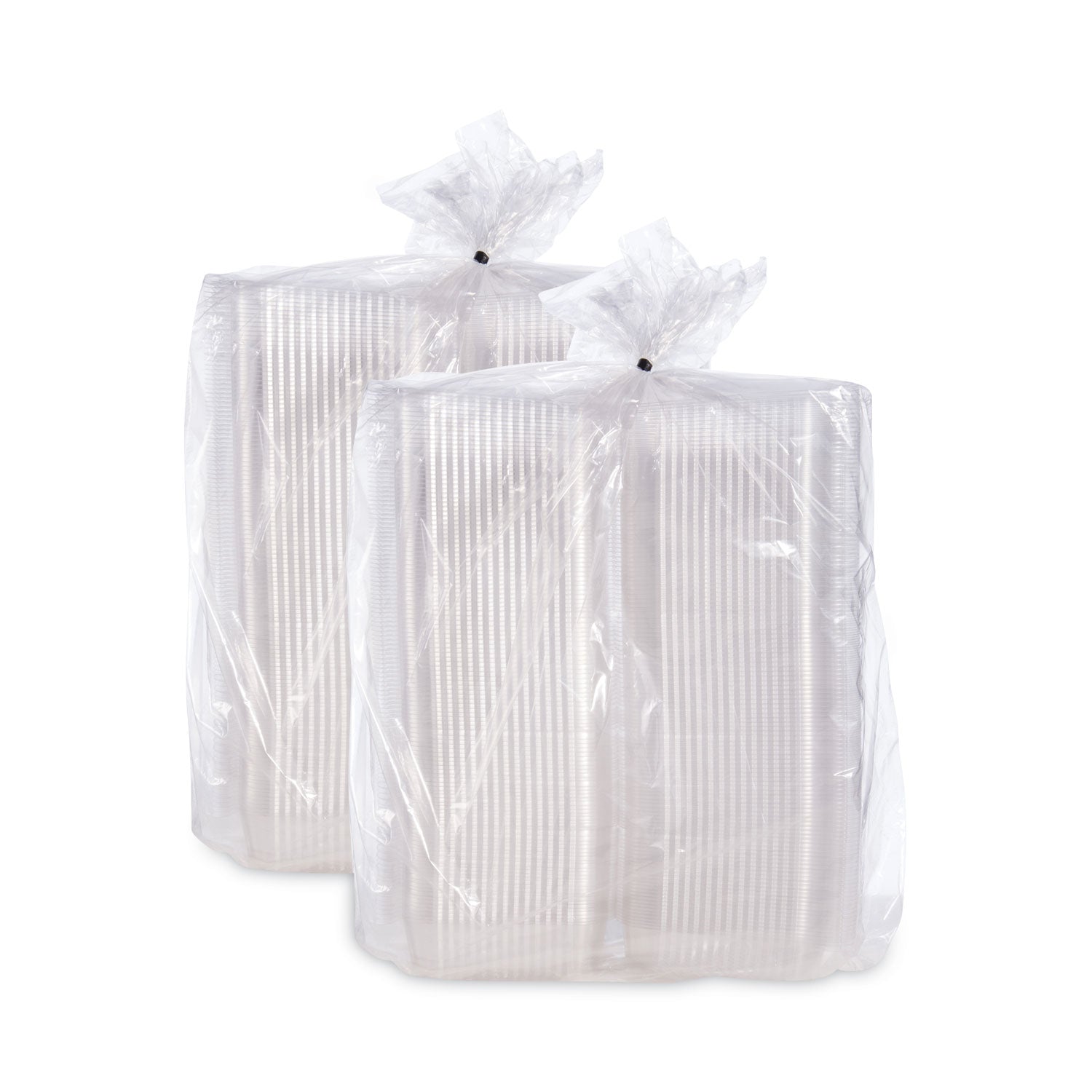 Dart StayLock Clear Hinged Lid Containers, 6.5 x 6.1 x 3, Clear, Plastic, 125/Pack, 4 Packs/Carton