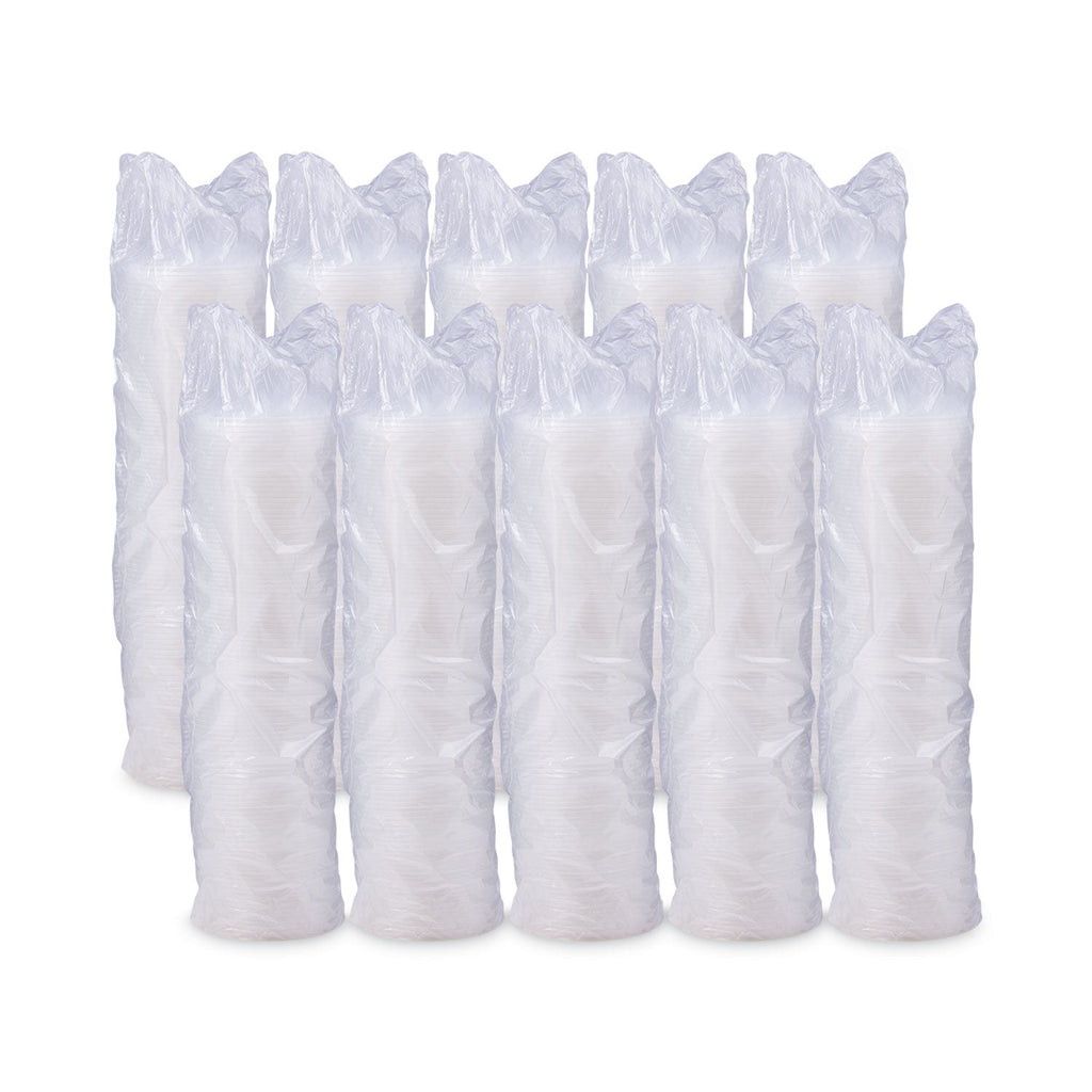 Dart Lift n' Lock Plastic Hot Cup Lids, With Straw Slot, Fits 10 oz to 14 oz Cups, Translucent, 100/Sleeve, 10 Sleeves/Carton