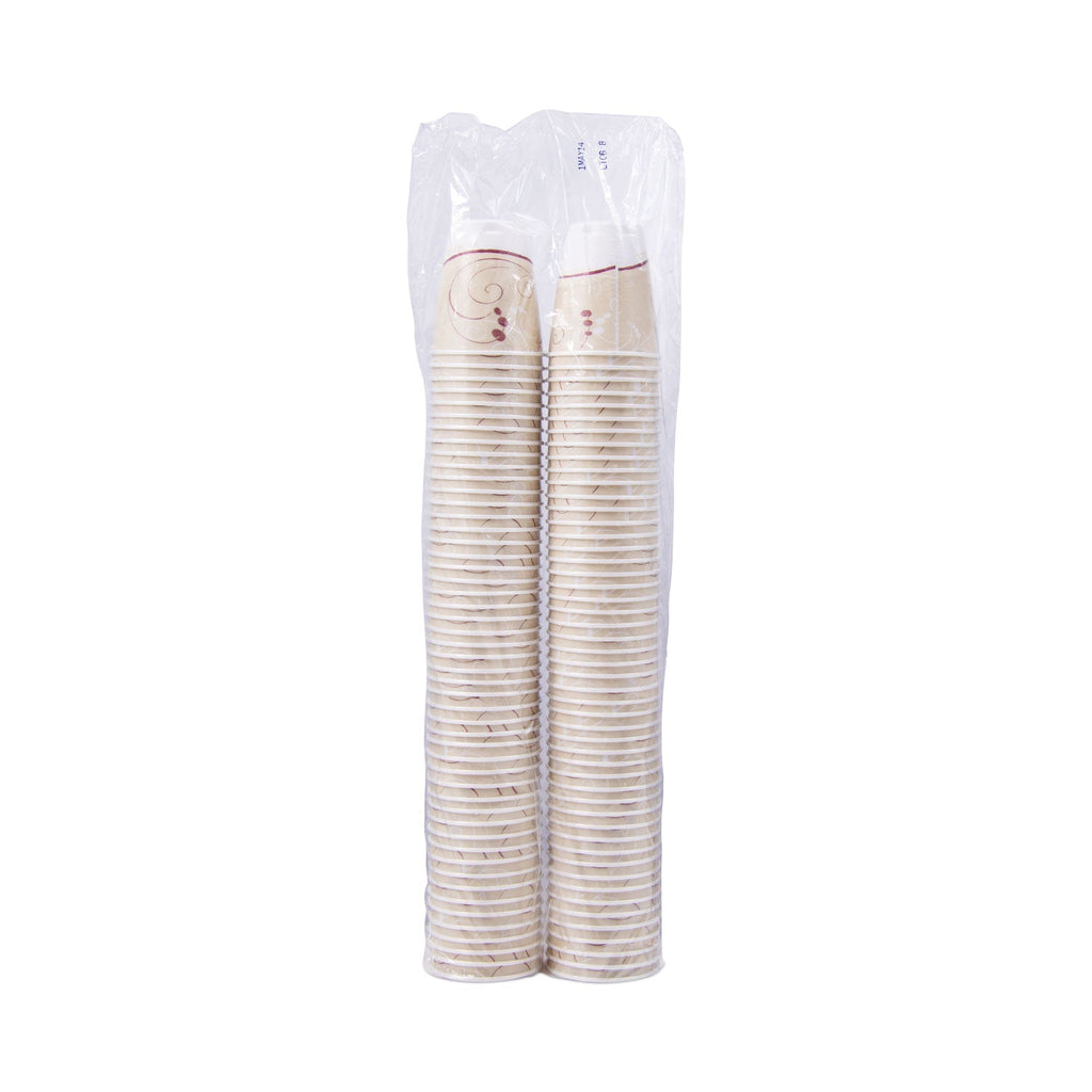 Dart Trophy Plus Dual Temperature Insulated Cups in Symphony Design, 8 oz, Beige, 1,000/Carton