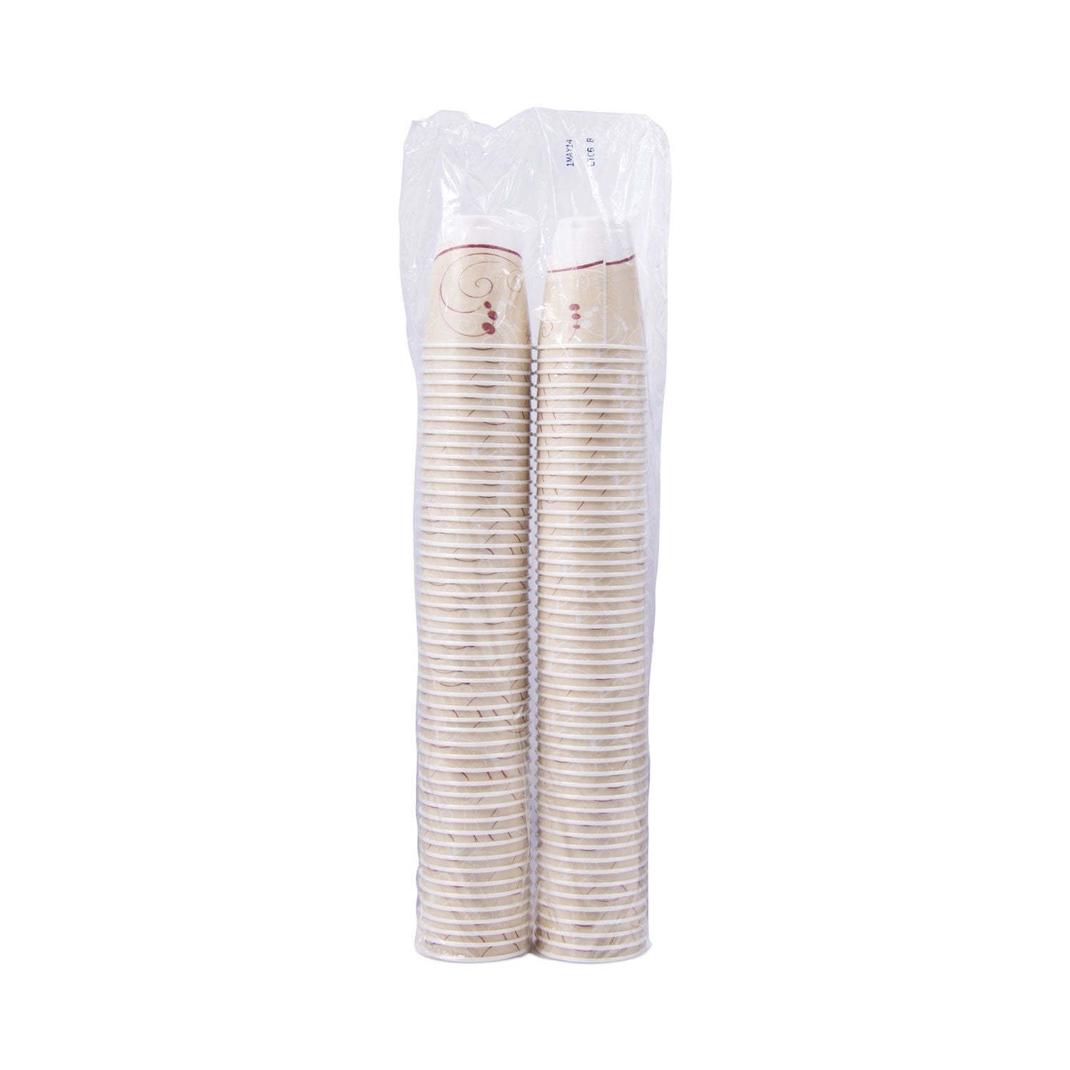 Dart Trophy Plus Dual Temperature Insulated Cups in Symphony Design, 8 oz, Beige, 1,000/Carton