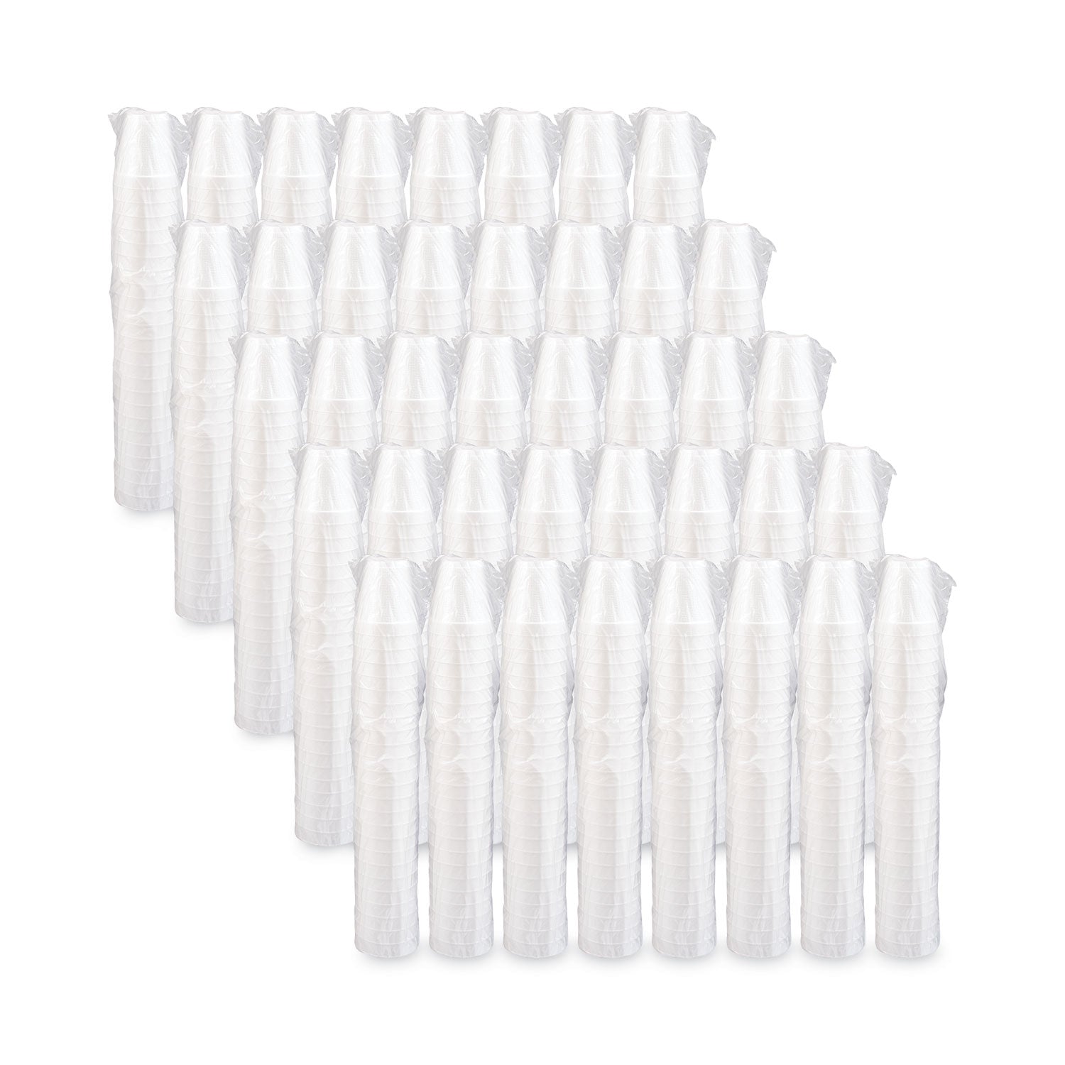 Dart Small Foam Drink Cup, 8 oz, White with Greek Key Design,  25/Bag, 40 Bags/Carton