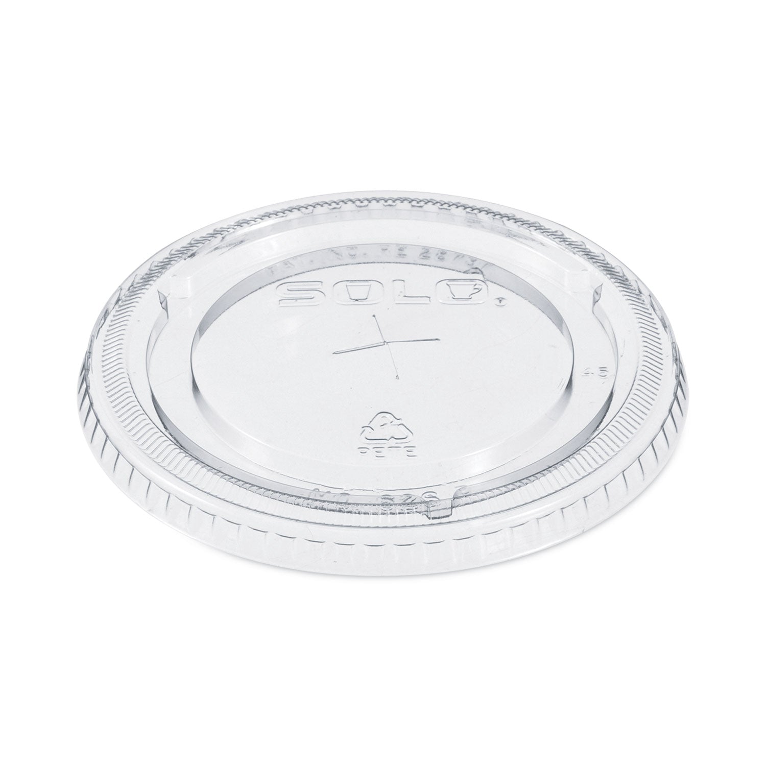Dart PETE Flat Straw-Slot Cold Cup Lids, Fits 16 oz to 24 oz, Clear, 100/Pack