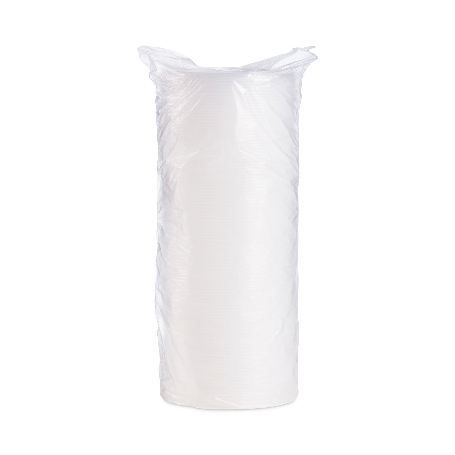 Dart Plastic Lids for Foam Cups, Bowls and Containers, Flat, Vented, Fits 6-32 oz, Translucent, 100/Pack, 10 Packs/Carton