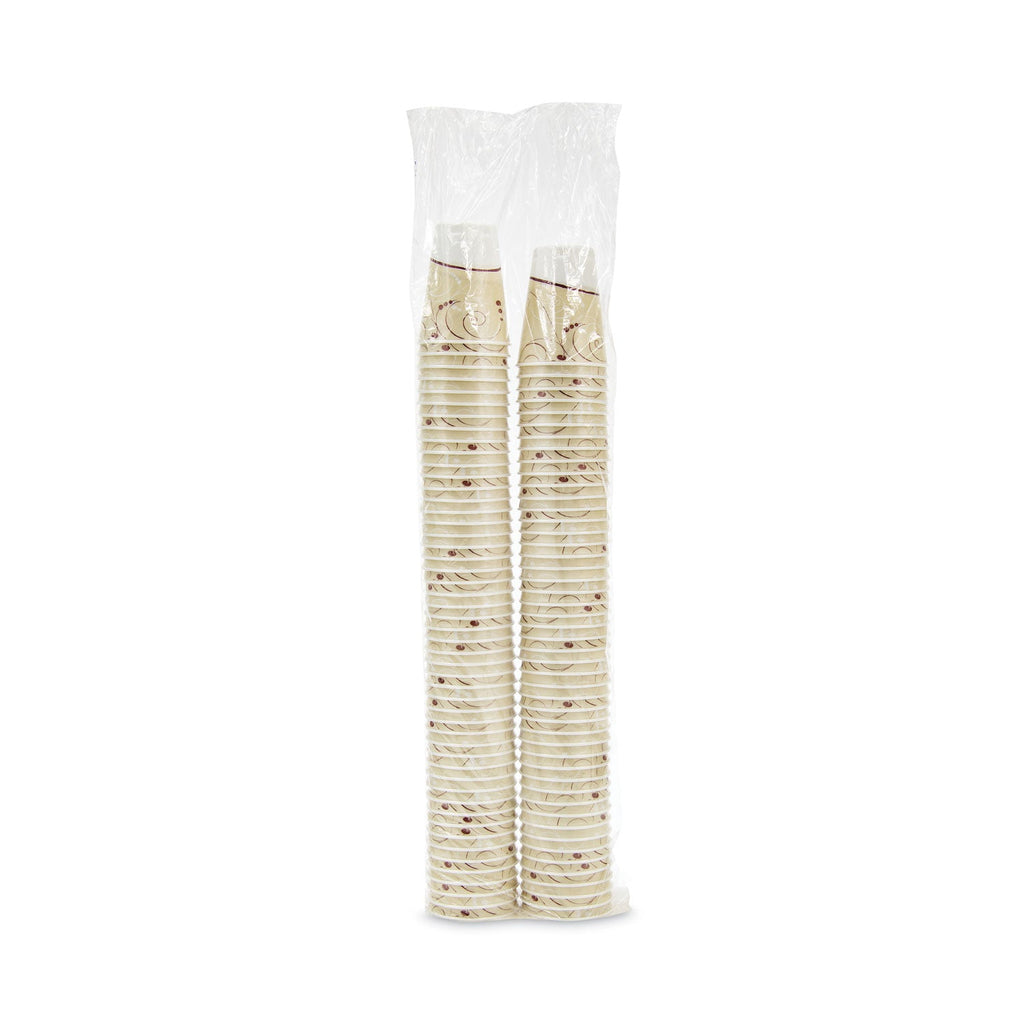 Dart Trophy Plus Dual Temperature Insulated Cups in Symphony Design, 12 oz, Beige, 1,000/Carton