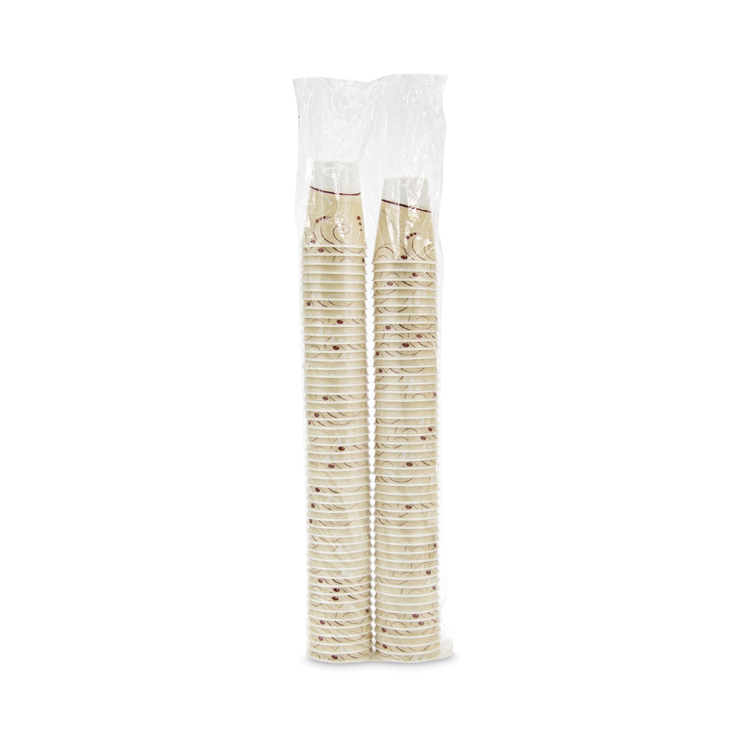 Dart Trophy Plus Dual Temperature Insulated Cups in Symphony Design, 12 oz, Beige, 1,000/Carton