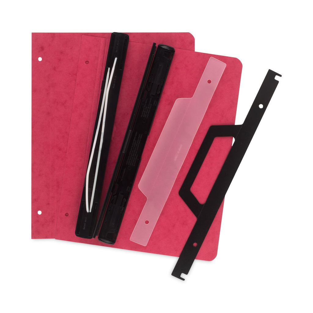 ACCO Expandable Hanging Data Binder, 2 Posts, 6" Capacity, 11 x 8.5, Red