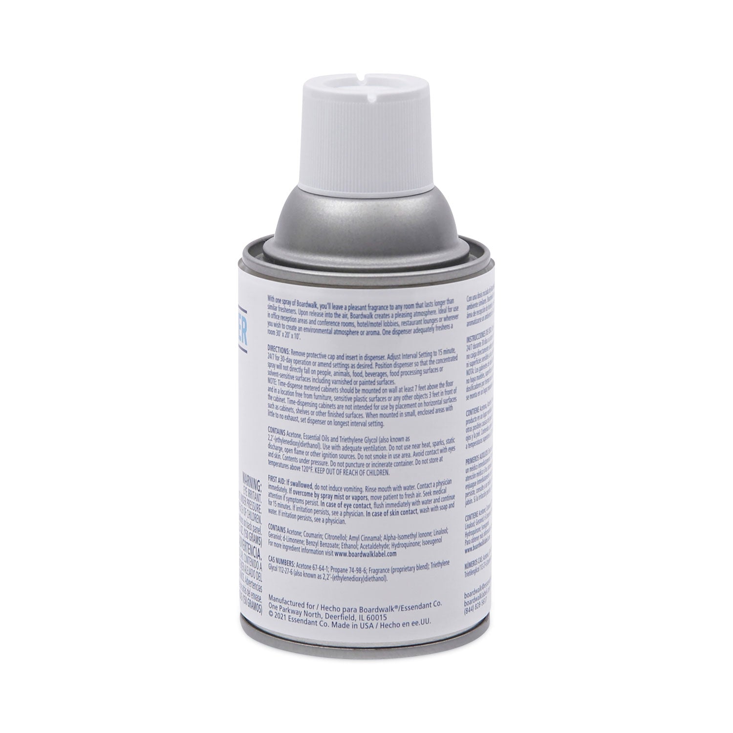 Boardwalk Metered Air Freshener Refill, Powder Mist, 5.3 oz Aerosol Spray, 12/Carton