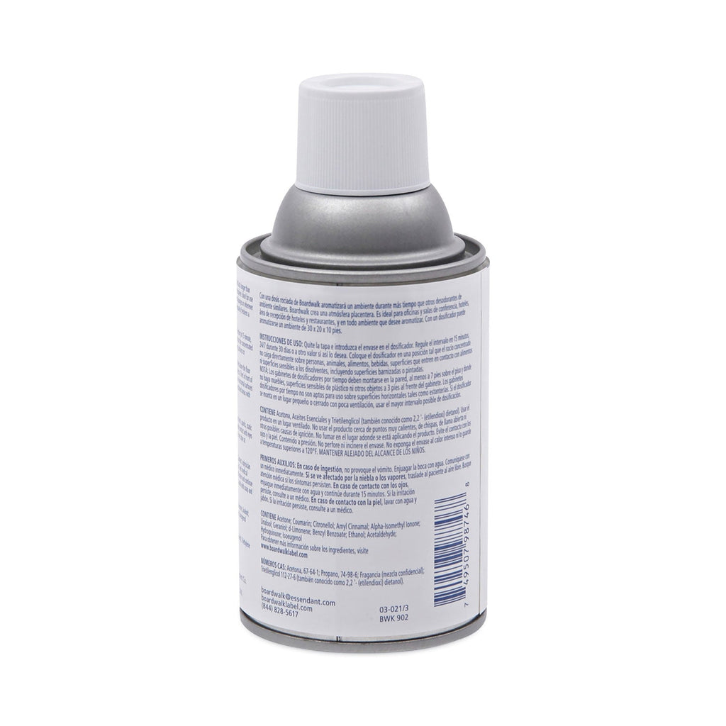 Boardwalk Metered Air Freshener Refill, Powder Mist, 5.3 oz Aerosol Spray, 12/Carton