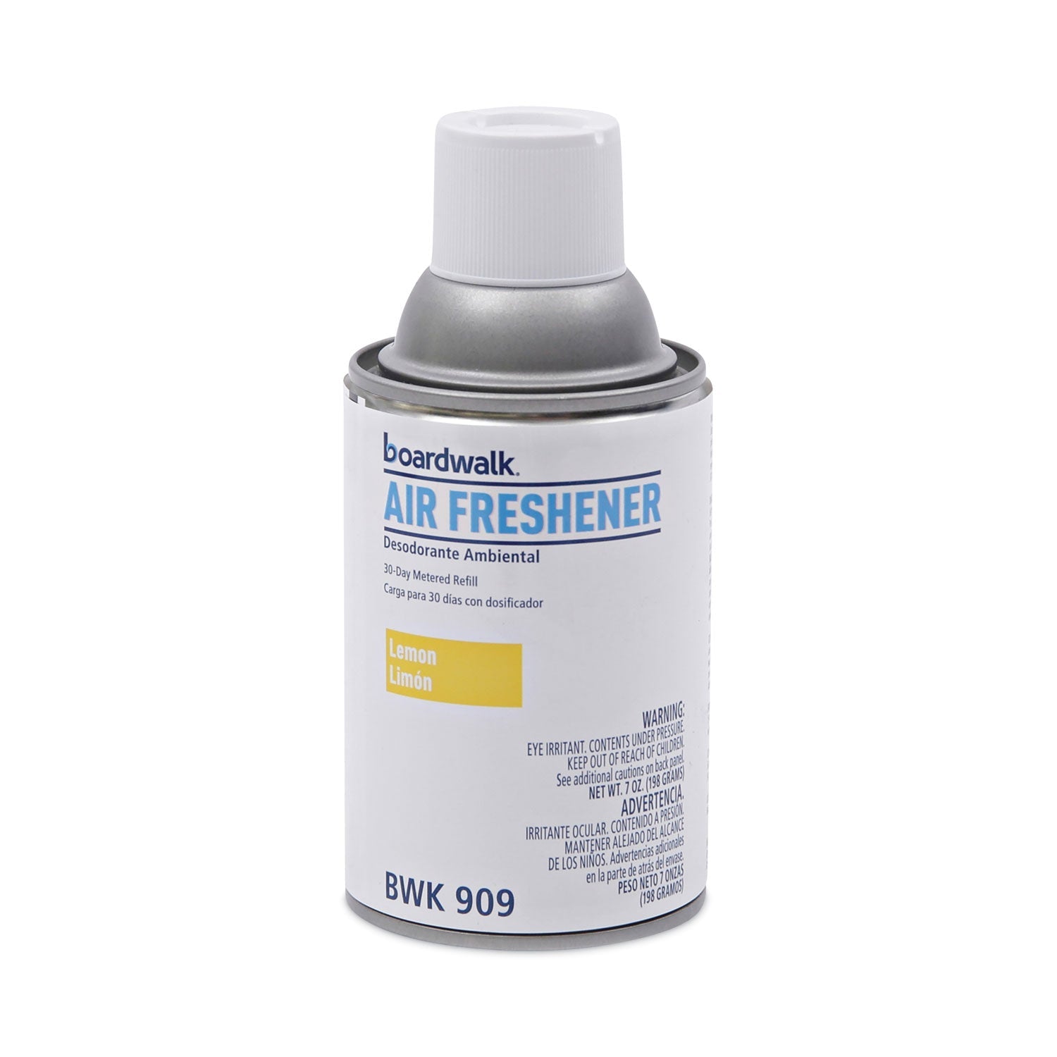Boardwalk Metered Air Freshener Refill, Lemon Peel, 5.3 oz Aerosol Spray, 12/Carton