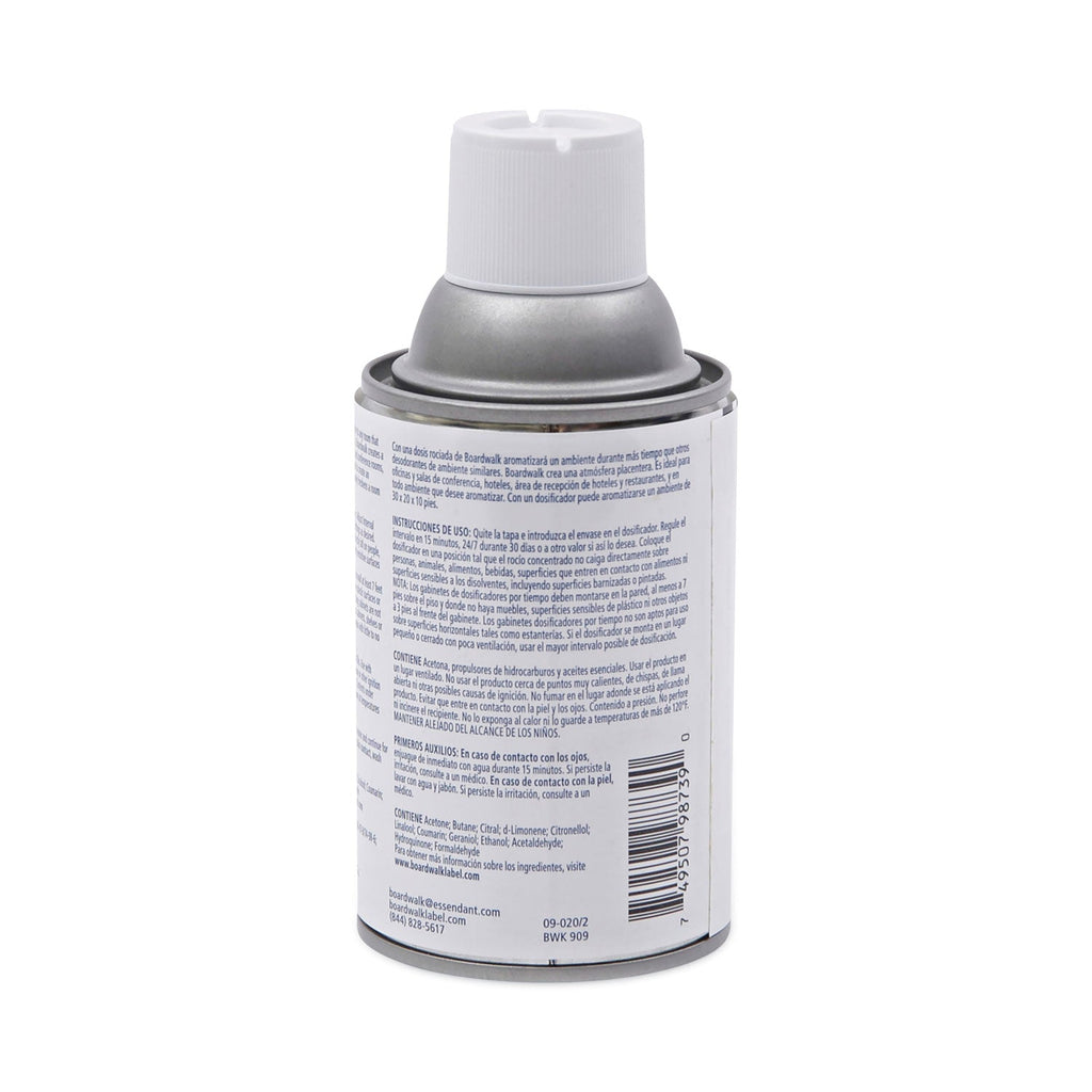 Boardwalk Metered Air Freshener Refill, Lemon Peel, 5.3 oz Aerosol Spray, 12/Carton