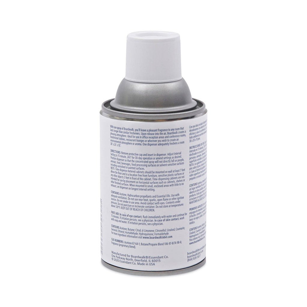 Boardwalk Metered Air Freshener Refill, Lemon Peel, 5.3 oz Aerosol Spray, 12/Carton