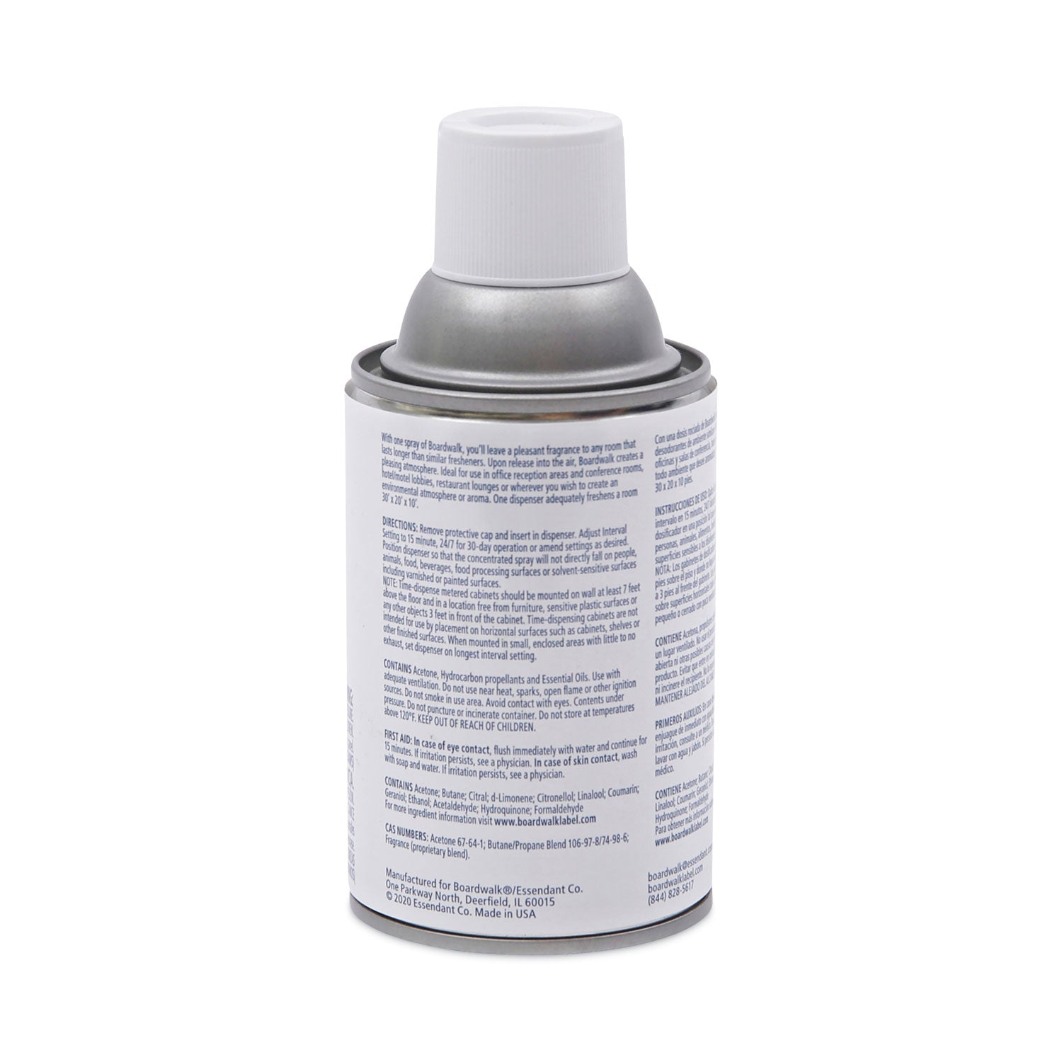 Boardwalk Metered Air Freshener Refill, Lemon Peel, 5.3 oz Aerosol Spray, 12/Carton