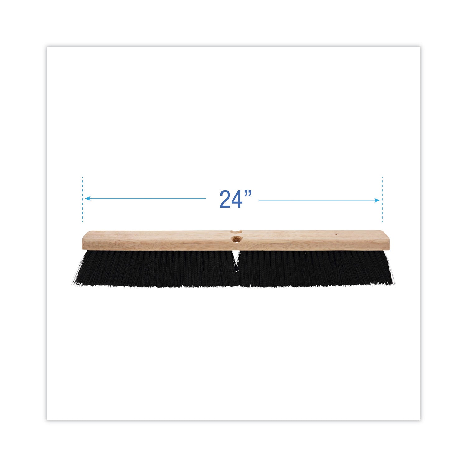 Boardwalk Floor Brush Head, 3" Black Polypropylene Bristles, 24" Brush