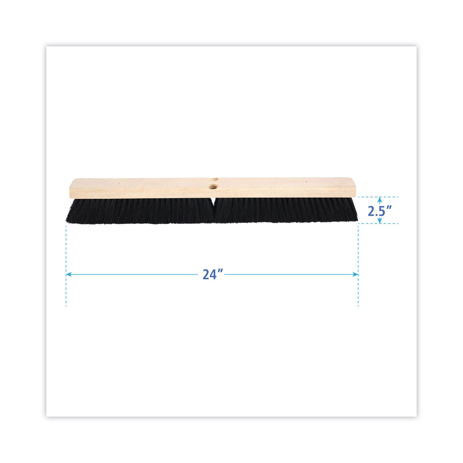 Boardwalk Floor Brush Head, 2.5" Black Tampico Fiber Bristles, 24" Brush