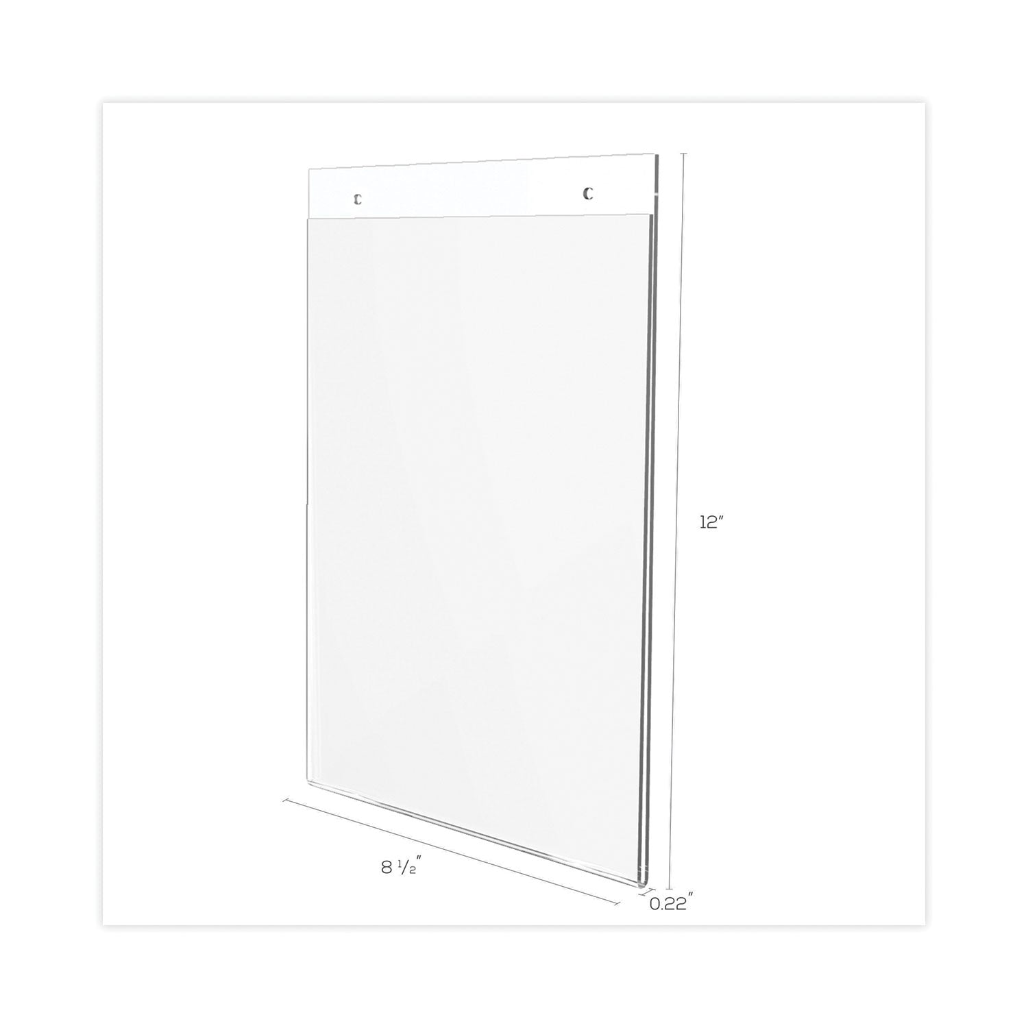 deflecto Classic Image Wall Sign Holder, 8.5 x 11, Clear Frame, 12/Pack