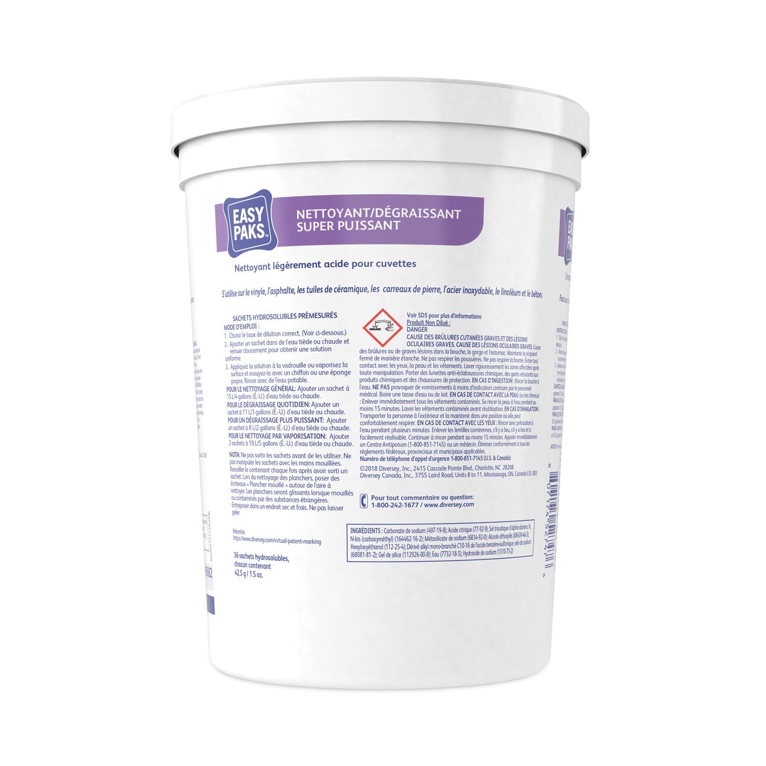 Easy Paks Heavy-Duty Cleaner/Degreaser, 1.5 oz Packet, 36/Tub, 2 Tubs/Carton