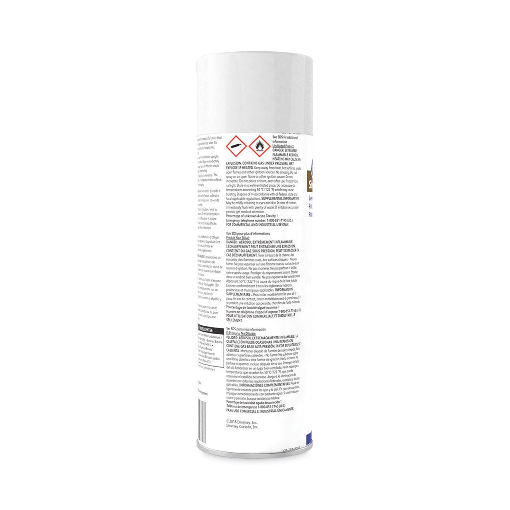 Diversey Shine-Up Furniture Cleaner, Lemon Scent, 13.8 oz  Aerosol Spray, 12/Carton