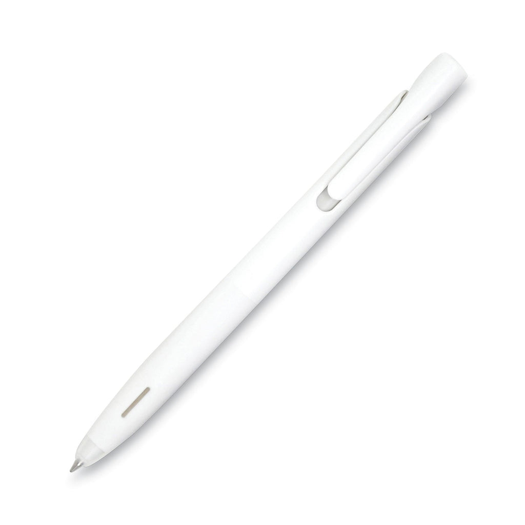 Zebra bLen Gel Pen, Retractable, Fine 0.7 mm, Black Ink, White Barrel, Dozen