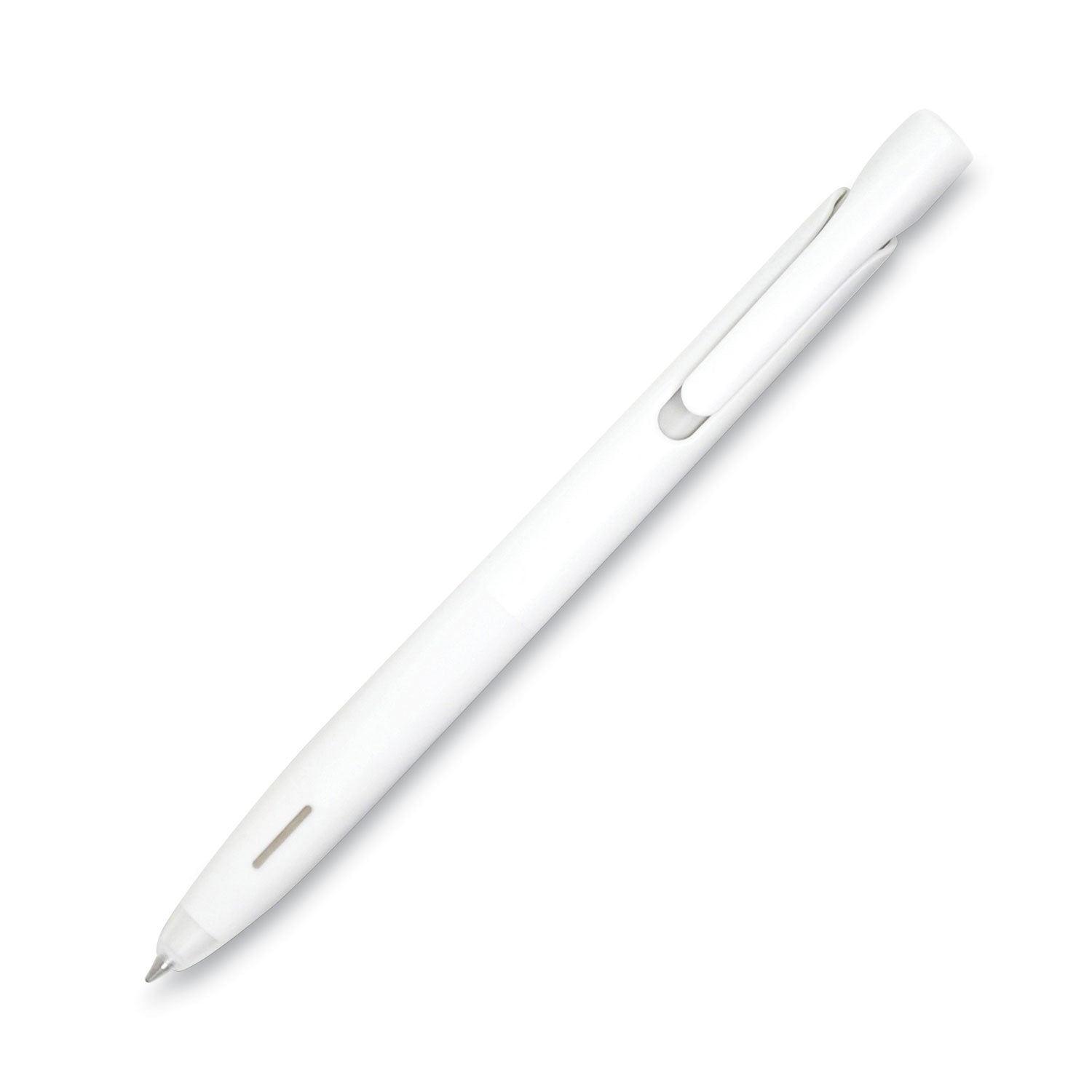 Zebra bLen Gel Pen, Retractable, Fine 0.7 mm, Black Ink, White Barrel, Dozen